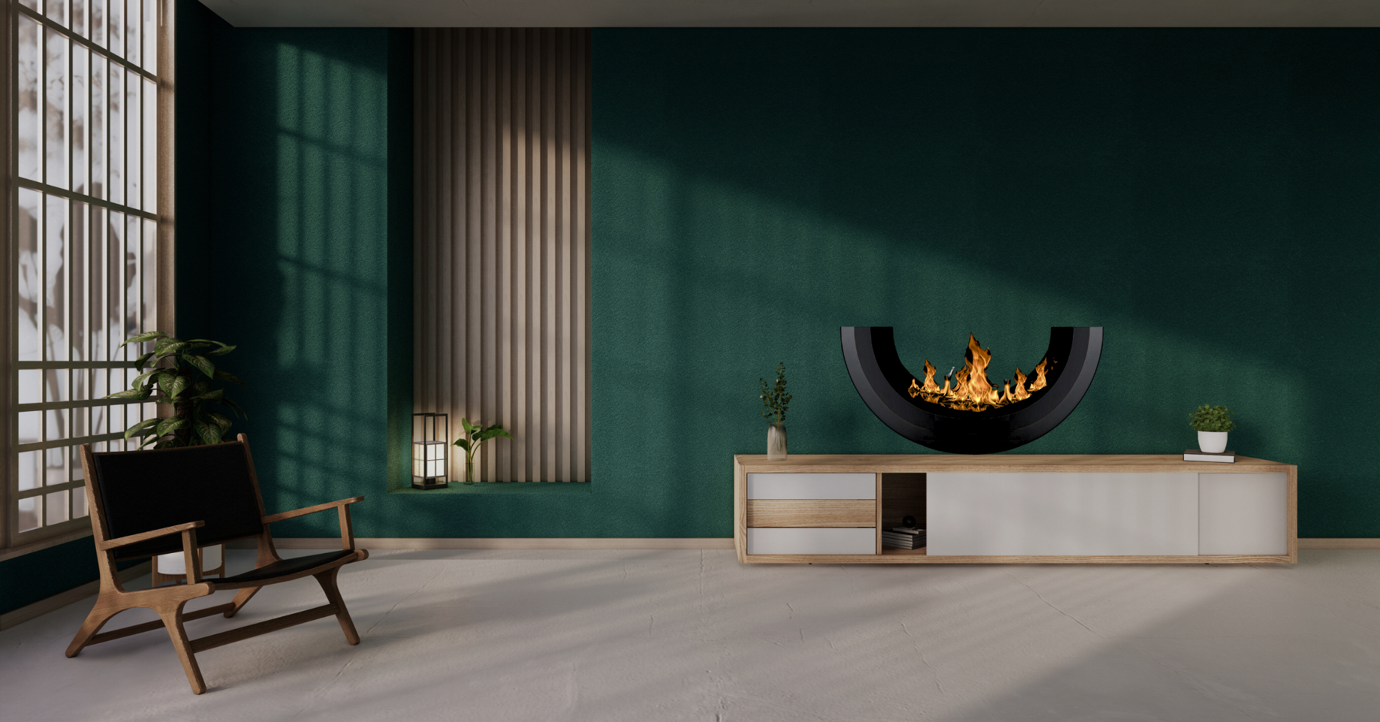 Erta 1/2 Bio Ethanol Vrijstaand Haard 80 cm