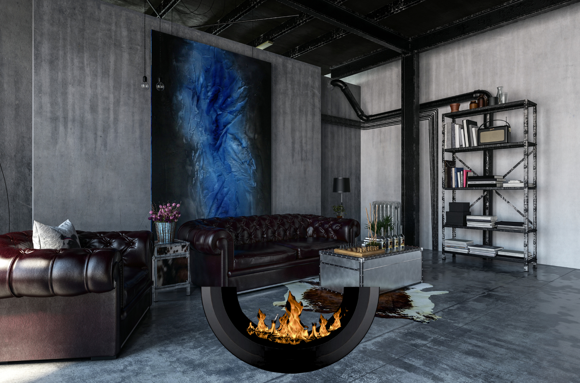 Erta 1/2 Bio Ethanol Vrijstaand Haard 80 cm