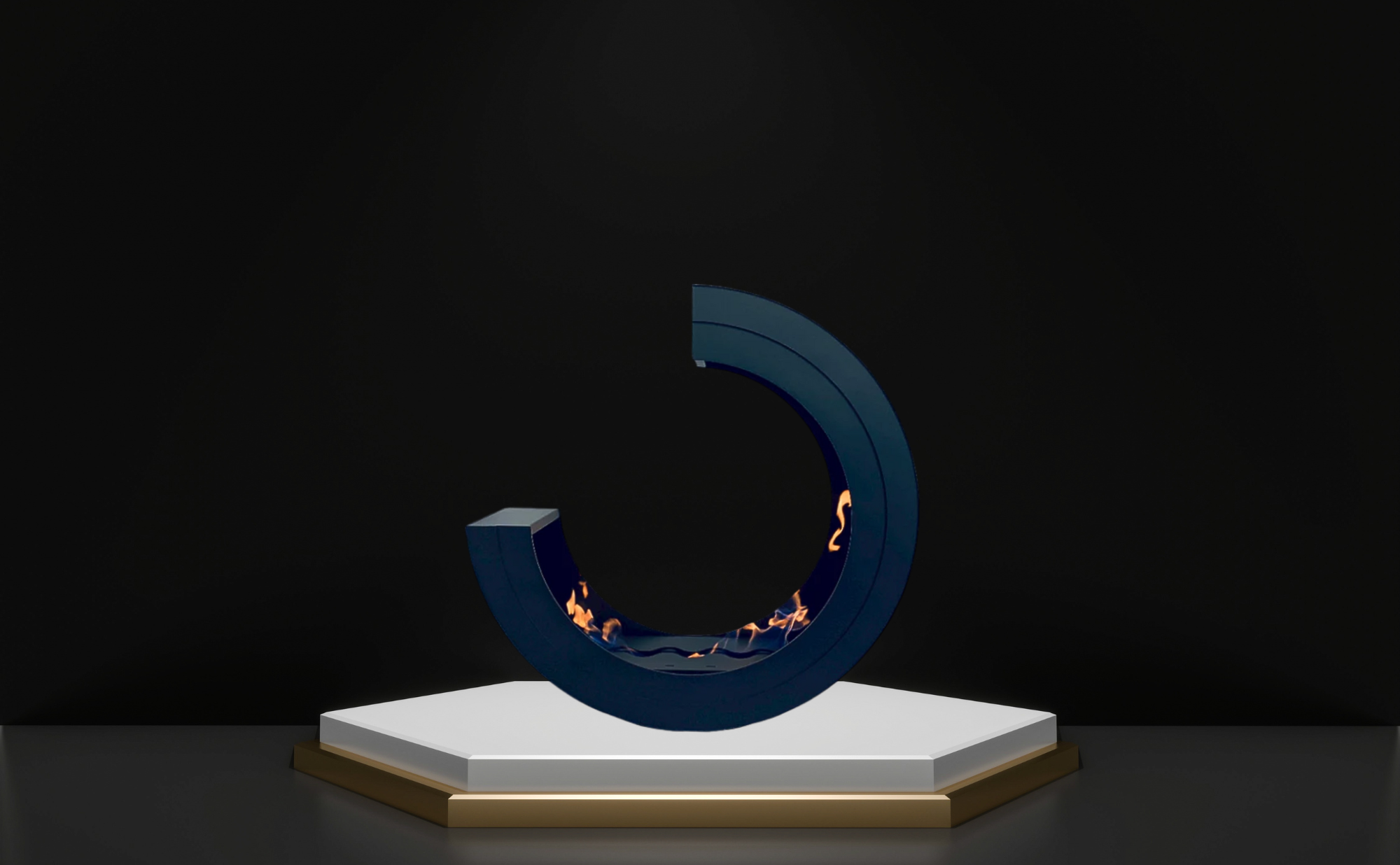 Erta 80 3/4 Freestanding Bio Stove Fireplace