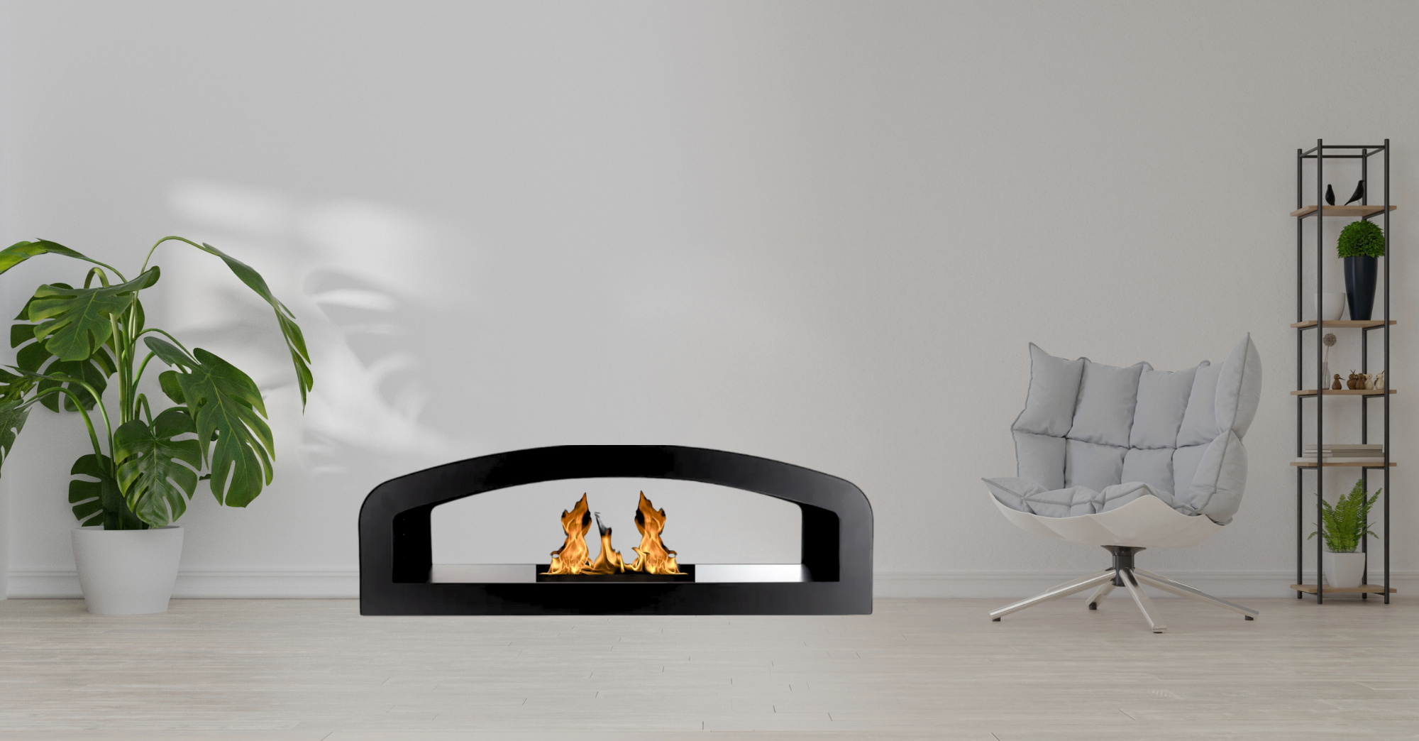 Falcon Bio Ethanol Vrijstaand Haard 112 cm ( Showroom Model )