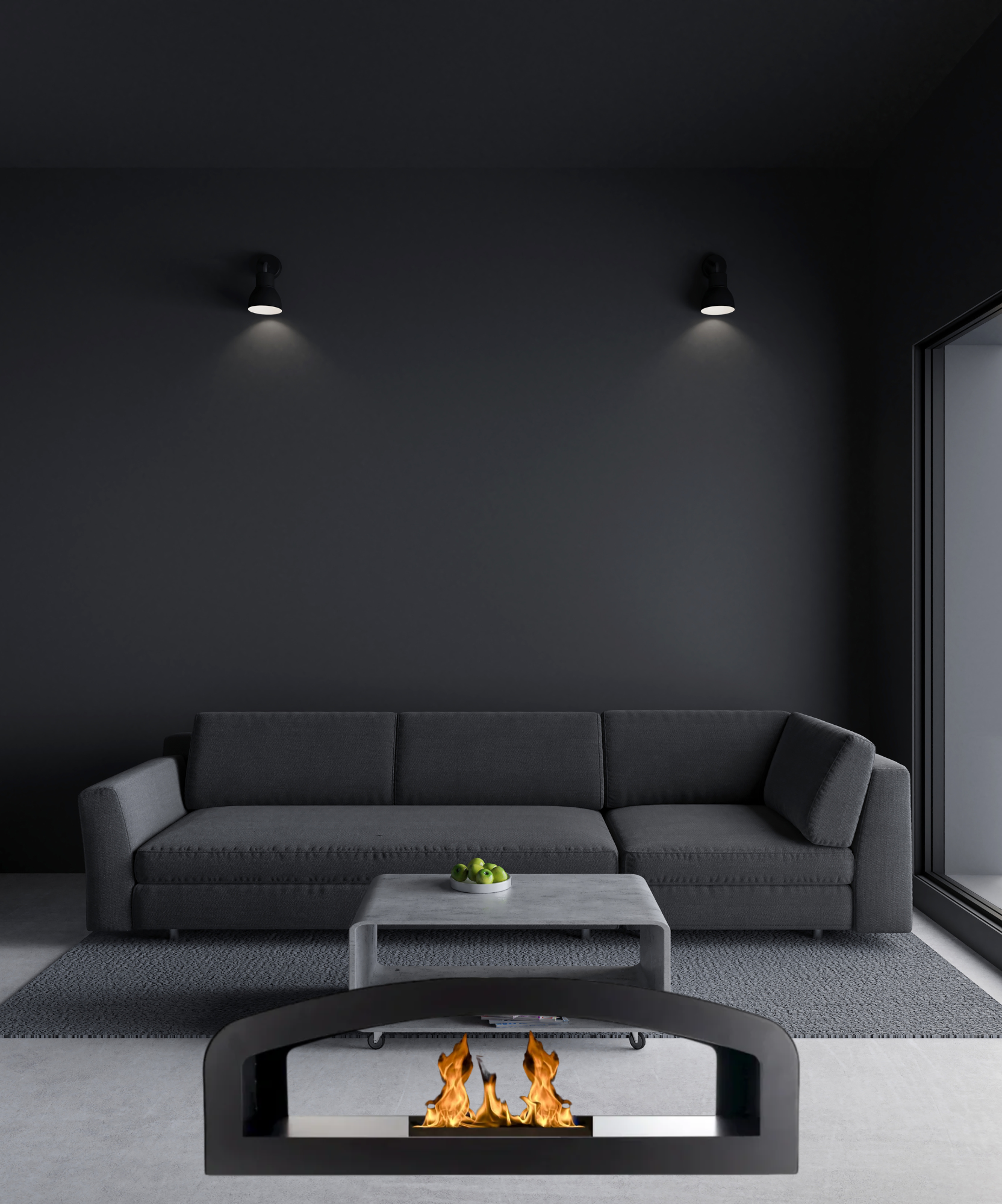 Falcon Bio Ethanol Vrijstaand Haard 112 cm ( Showroom Model )