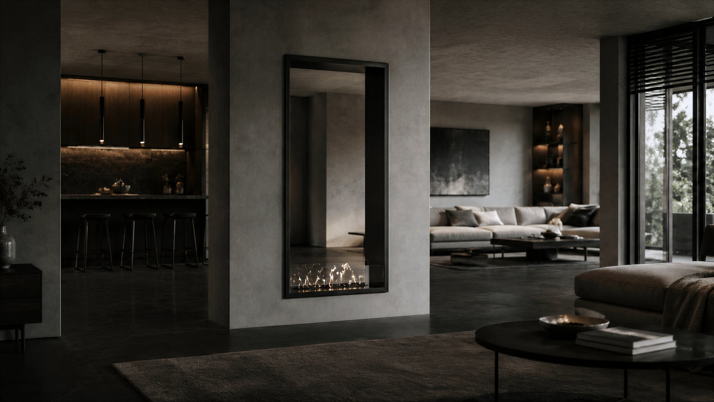 Fame Vertical Bio Ethanol Doorkijkhaard 100 x 120 cm