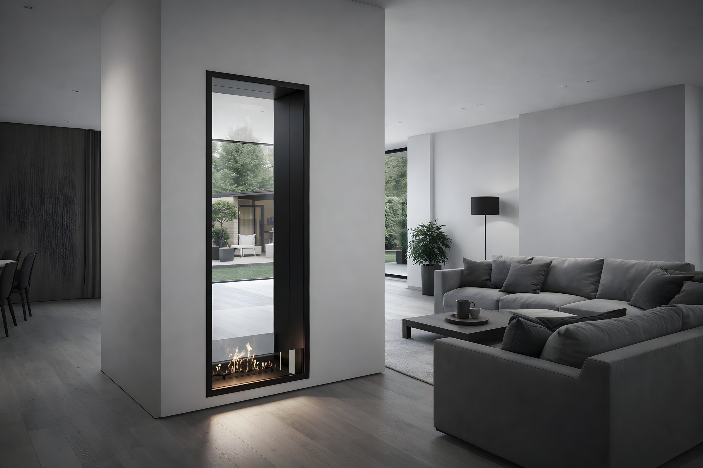 Fame Vertical Bio Ethanol Doorkijkhaard 70 x 140 cm