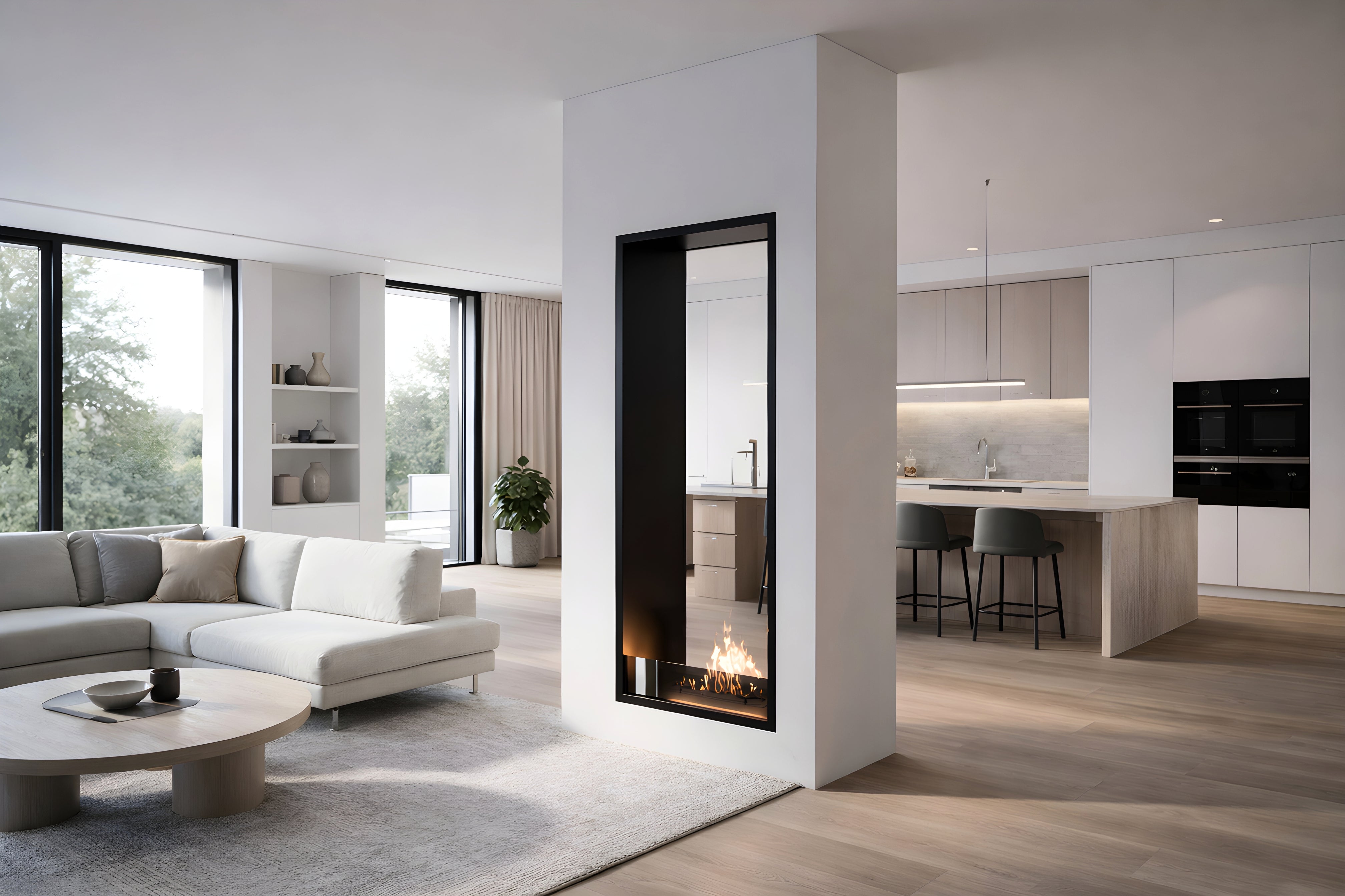 Fame Vertical Bio Ethanol Doorkijkhaard 70 x 140 cm