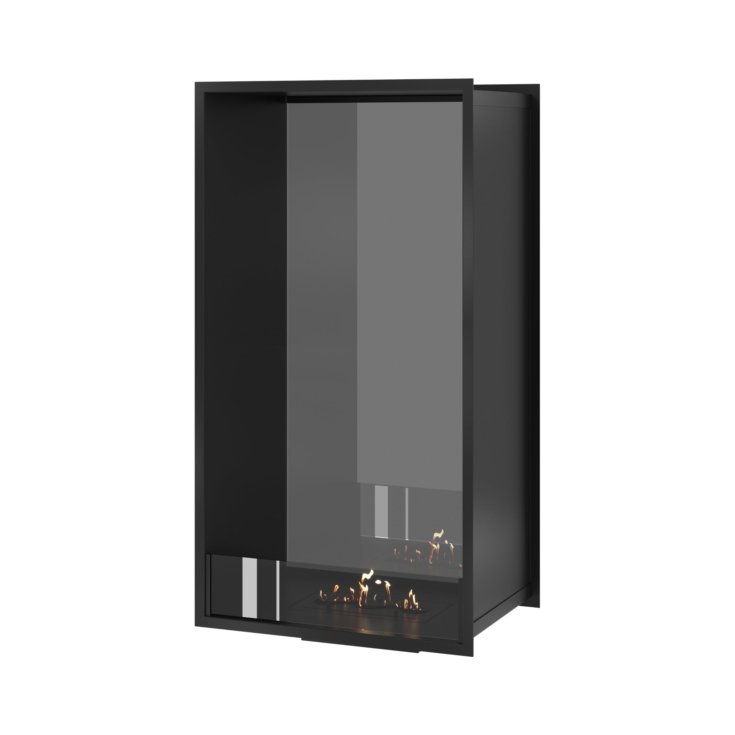 Fame Vertical Doorkijkhaard Enkel Volle Glas 60 x 140 cm