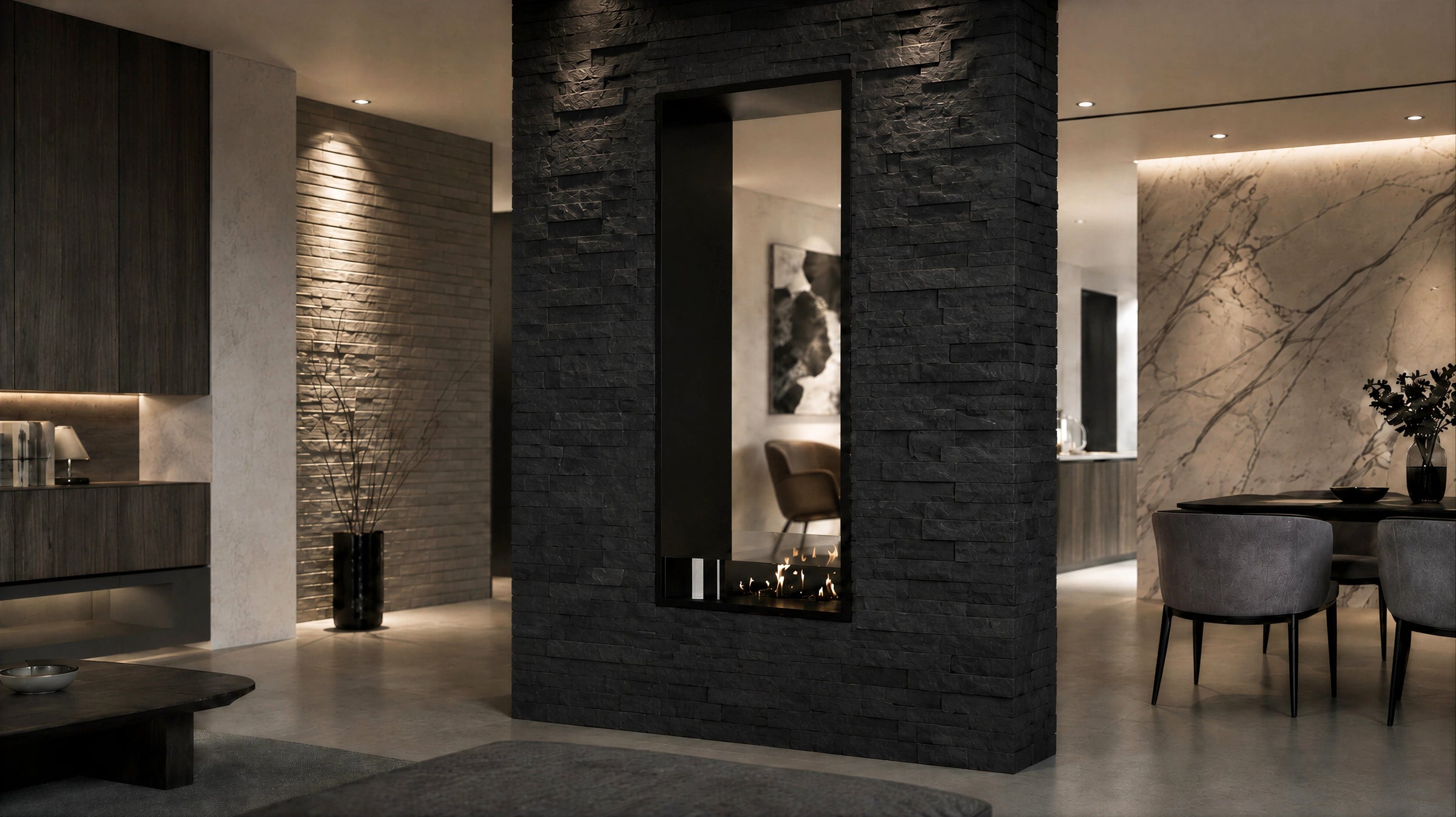 Fame Vertical Bio Ethanol Doorkijkhaard 60 x 180 cm