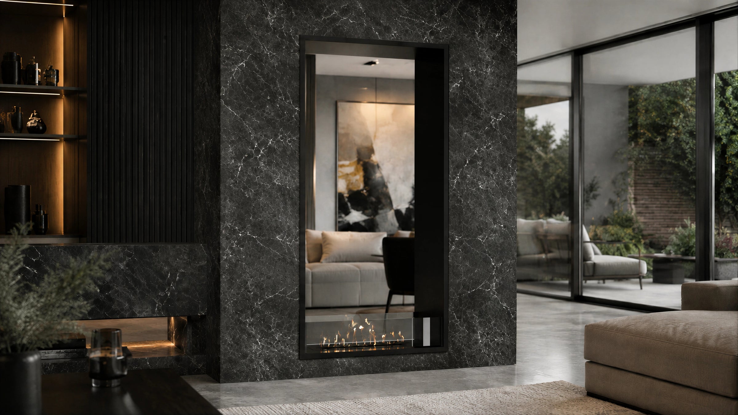 Fame Vertical Bio Ethanol Doorkijkhaard 70 x 120 cm