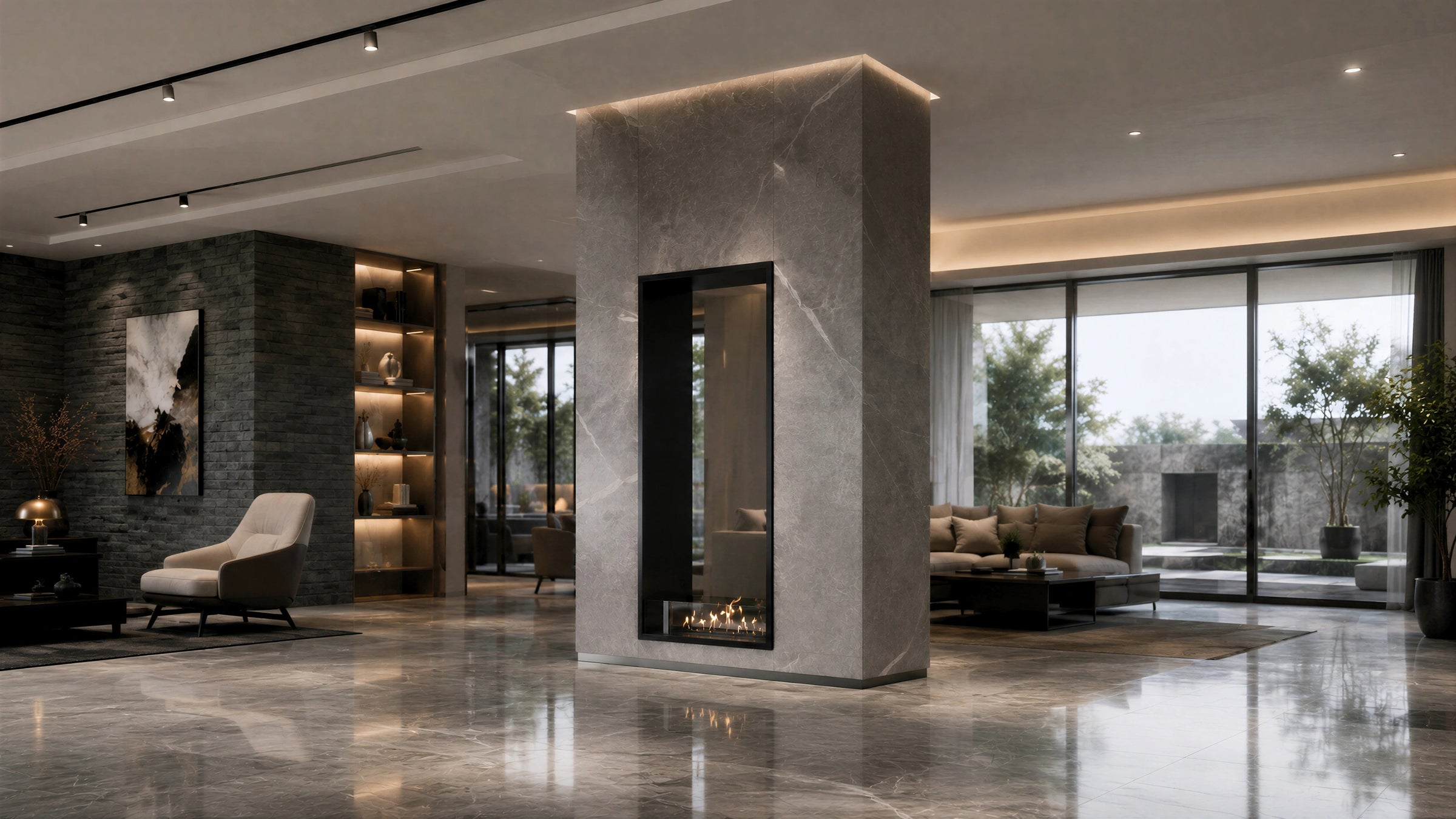 Fame Vertical Bio Ethanol Doorkijkhaard 70 x 140 cm