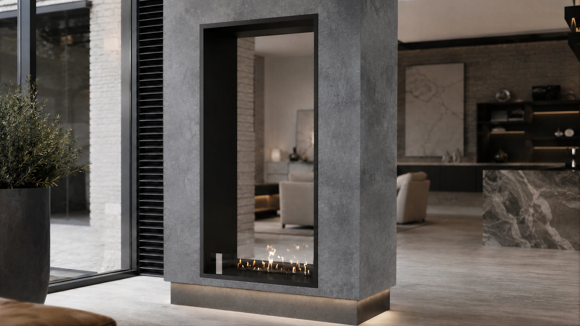 Fame Vertical Bio Ethanol Doorkijkhaard 70 x 160 cm