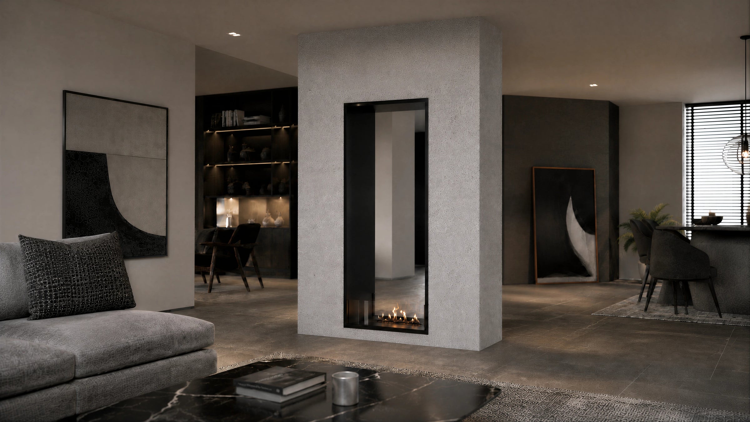 Fame Vertical Bio Ethanol Doorkijkhaard 70 x 180 cm