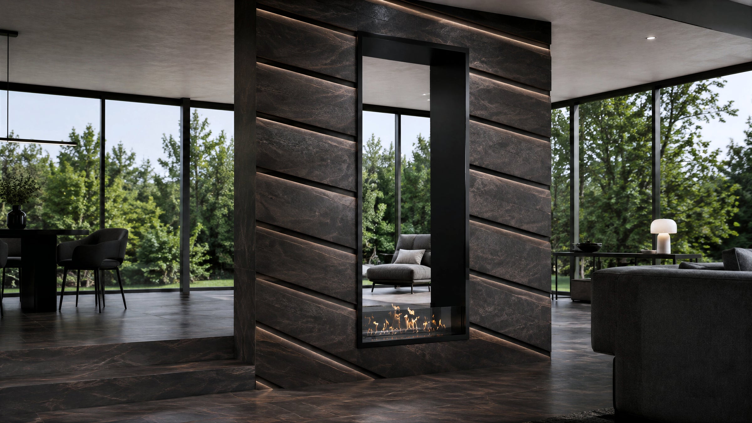 Fame Vertical Bio Ethanol Doorkijkhaard 80 x 180 cm