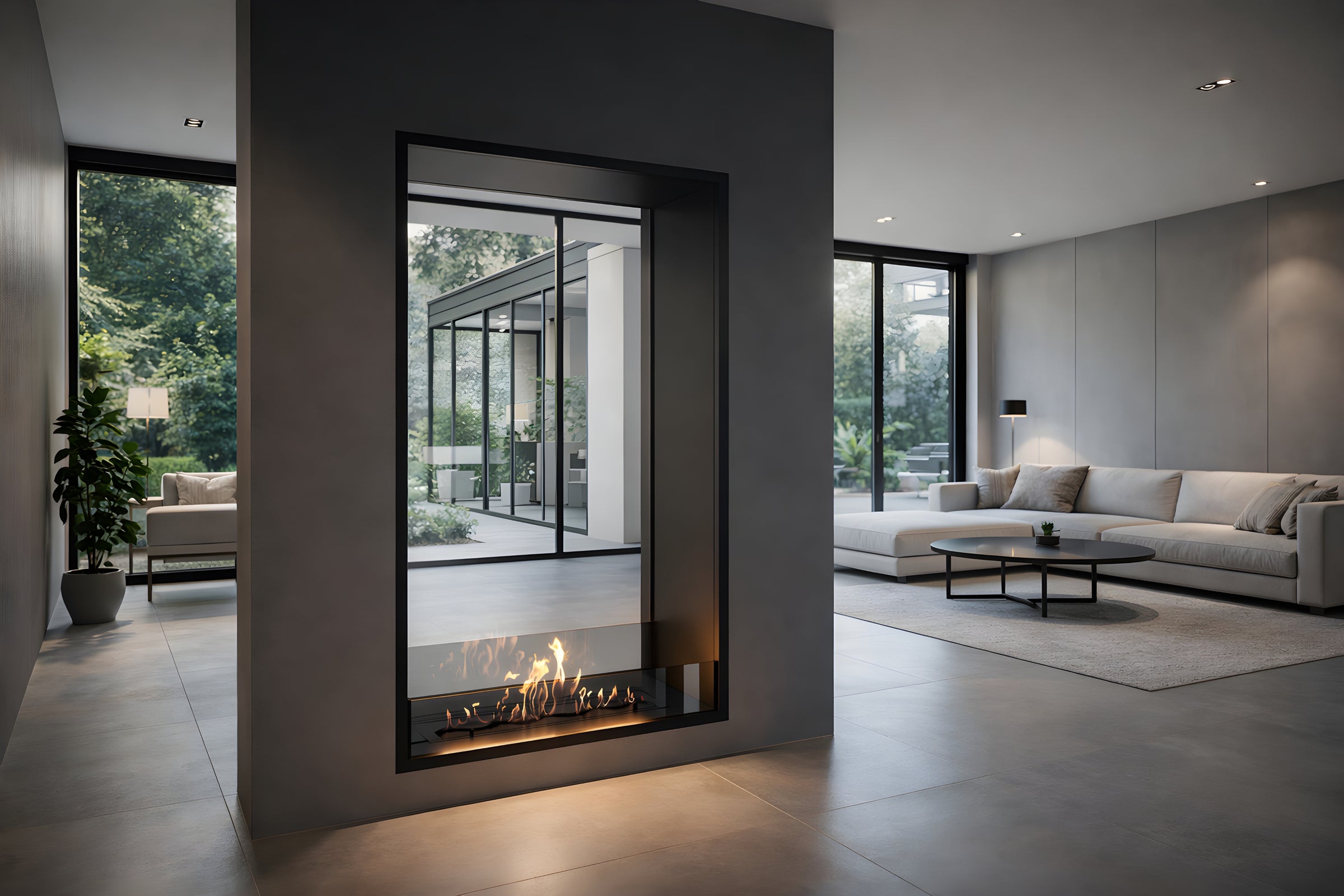 Fame Vertical Bio Ethanol Doorkijkhaard 90 x 140 cm