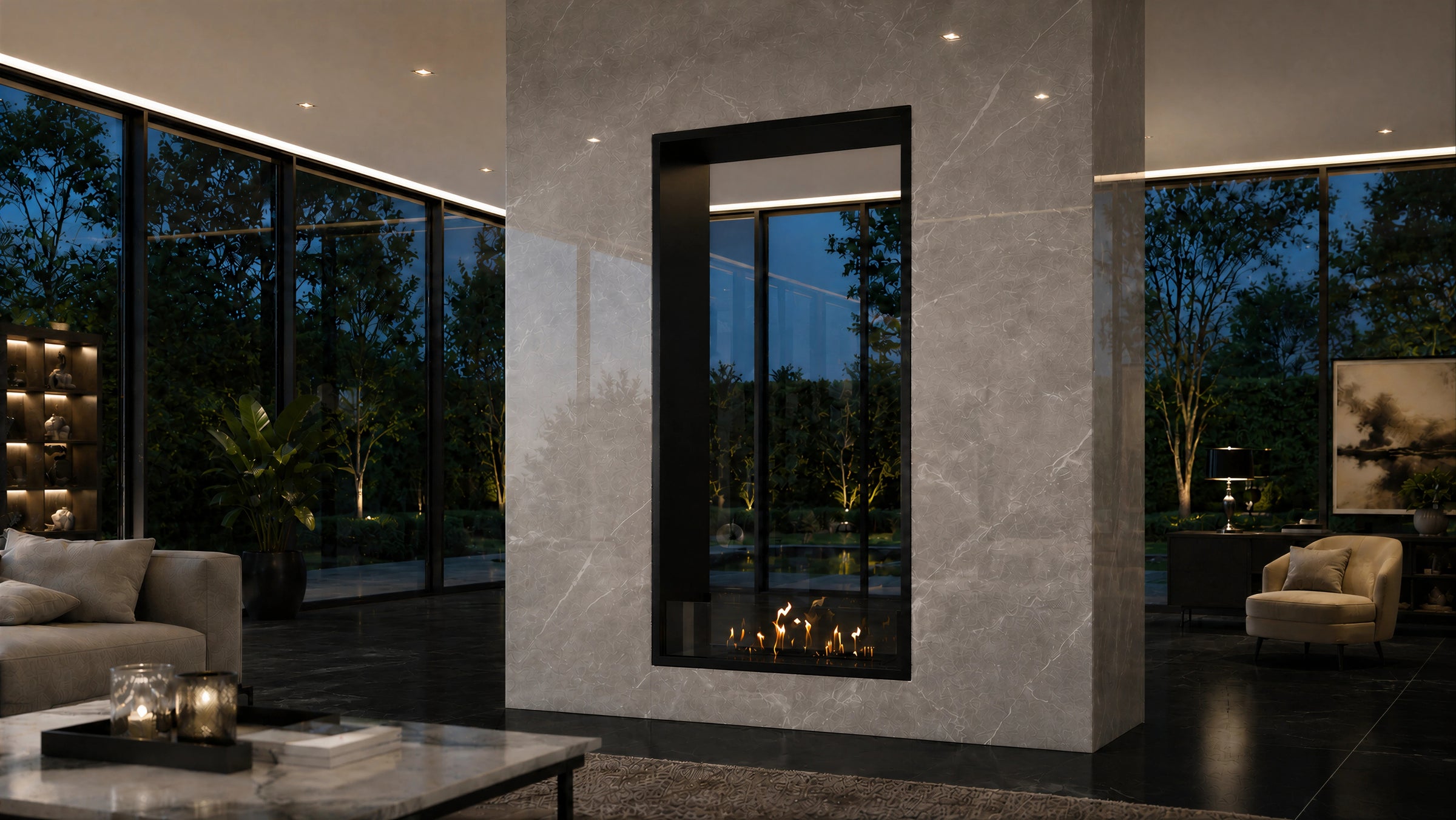 Fame Vertical Bio Ethanol Doorkijkhaard 70 x 100 cm