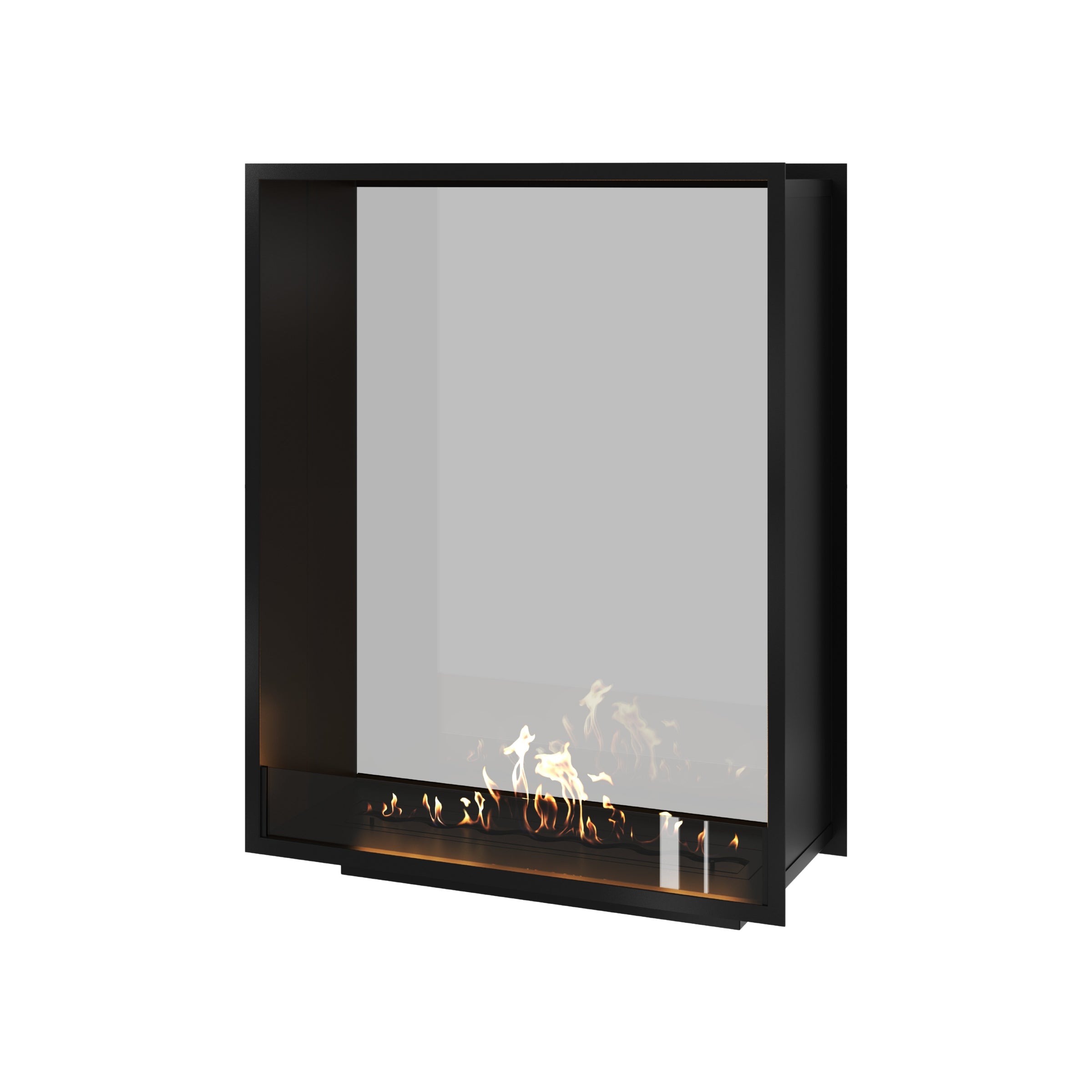 Fame Vertical Doorkijkhaard Enkel Volle Glas 100 x 100 cm