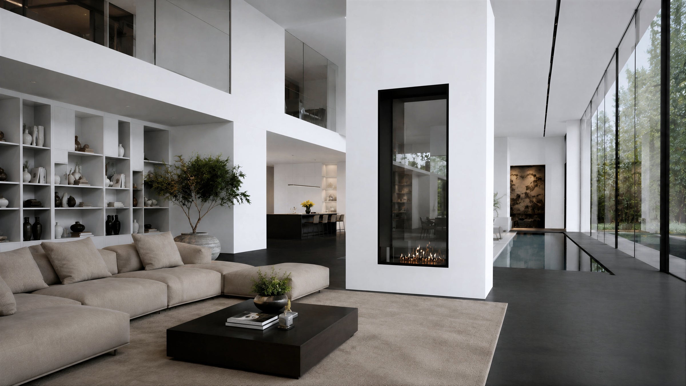 Fame Vertical Doorkijkhaard Enkel Volle Glas 100 x 200 cm