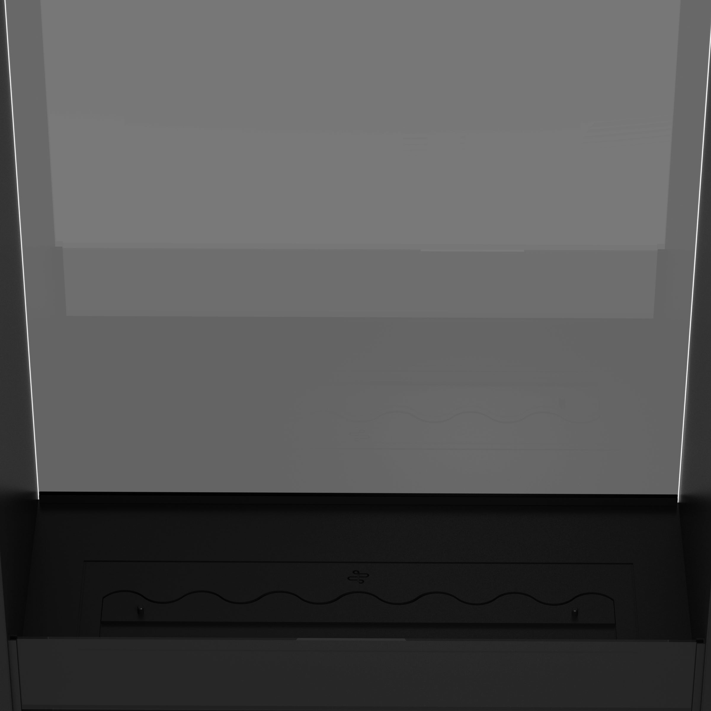 Fame Vertical Doorkijkhaard Enkel Volle Glas 90 x 100 cm