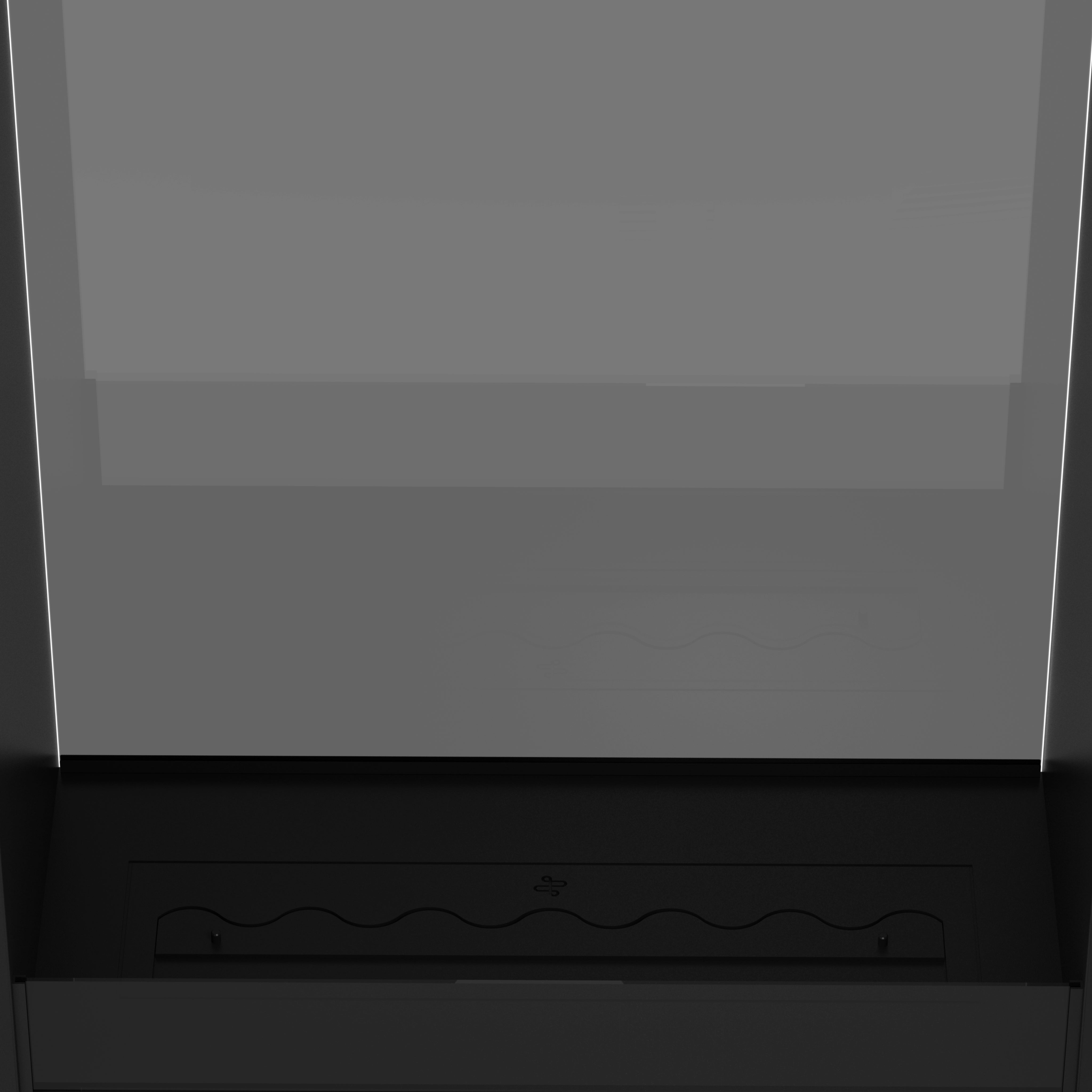 Fame Vertical Doorkijkhaard Enkel Volle Glas 90 x 140 cm