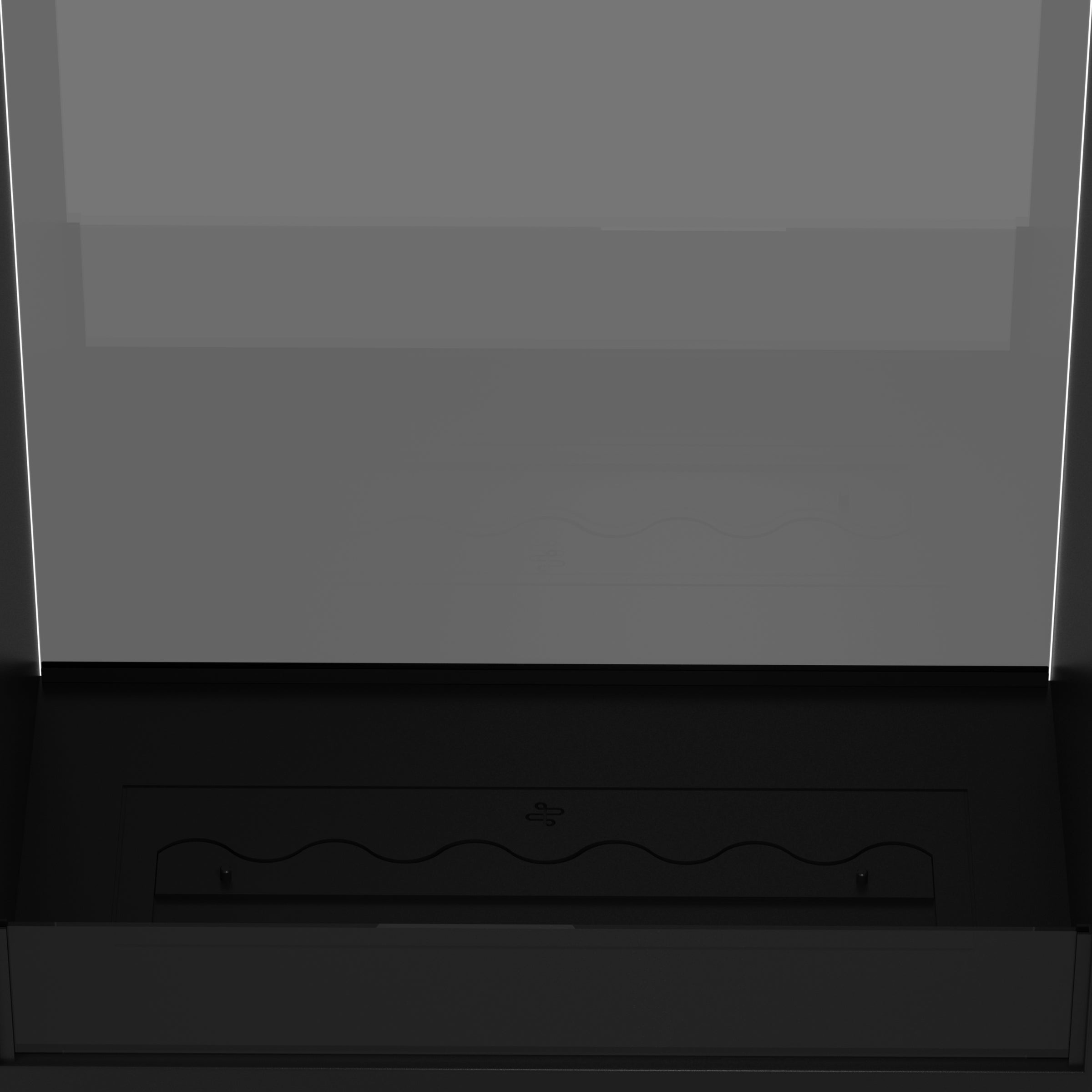 Fame Vertical Doorkijkhaard Enkel Volle Glas 80 x 100 cm