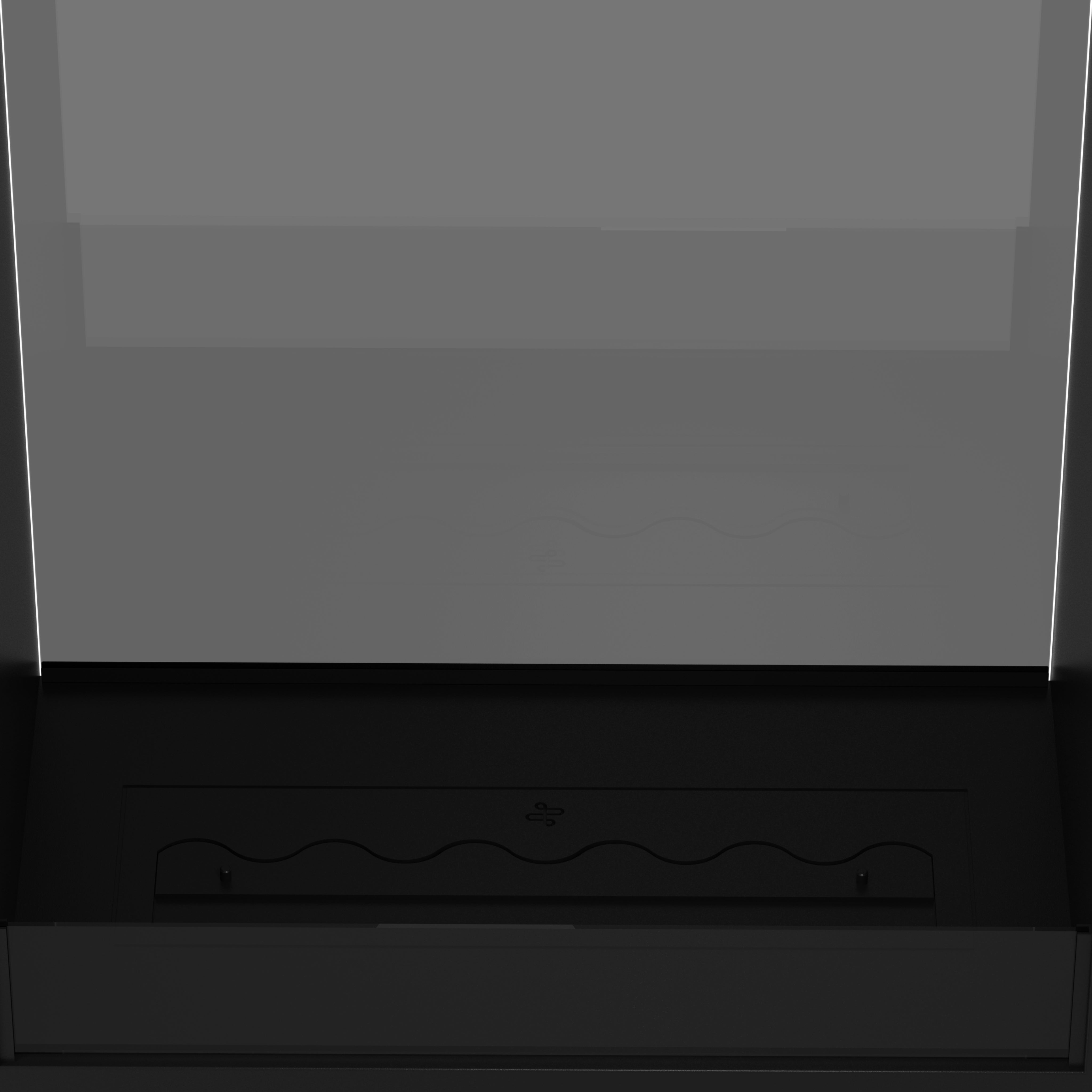 Fame Vertical Doorkijkhaard Enkel Volle Glas 80 x 200 cm