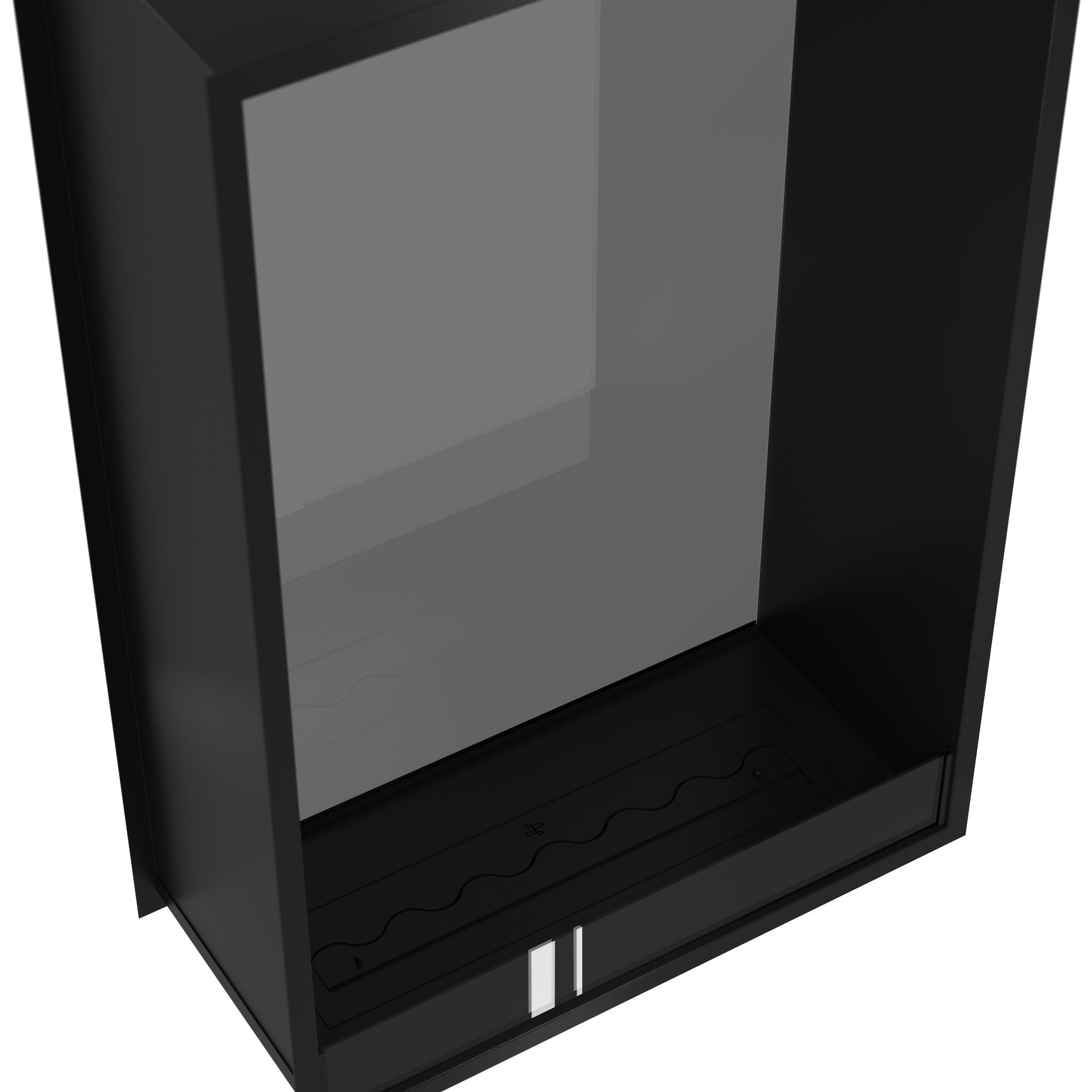 Fame Vertical Doorkijkhaard Enkel Volle Glas 90 x 100 cm