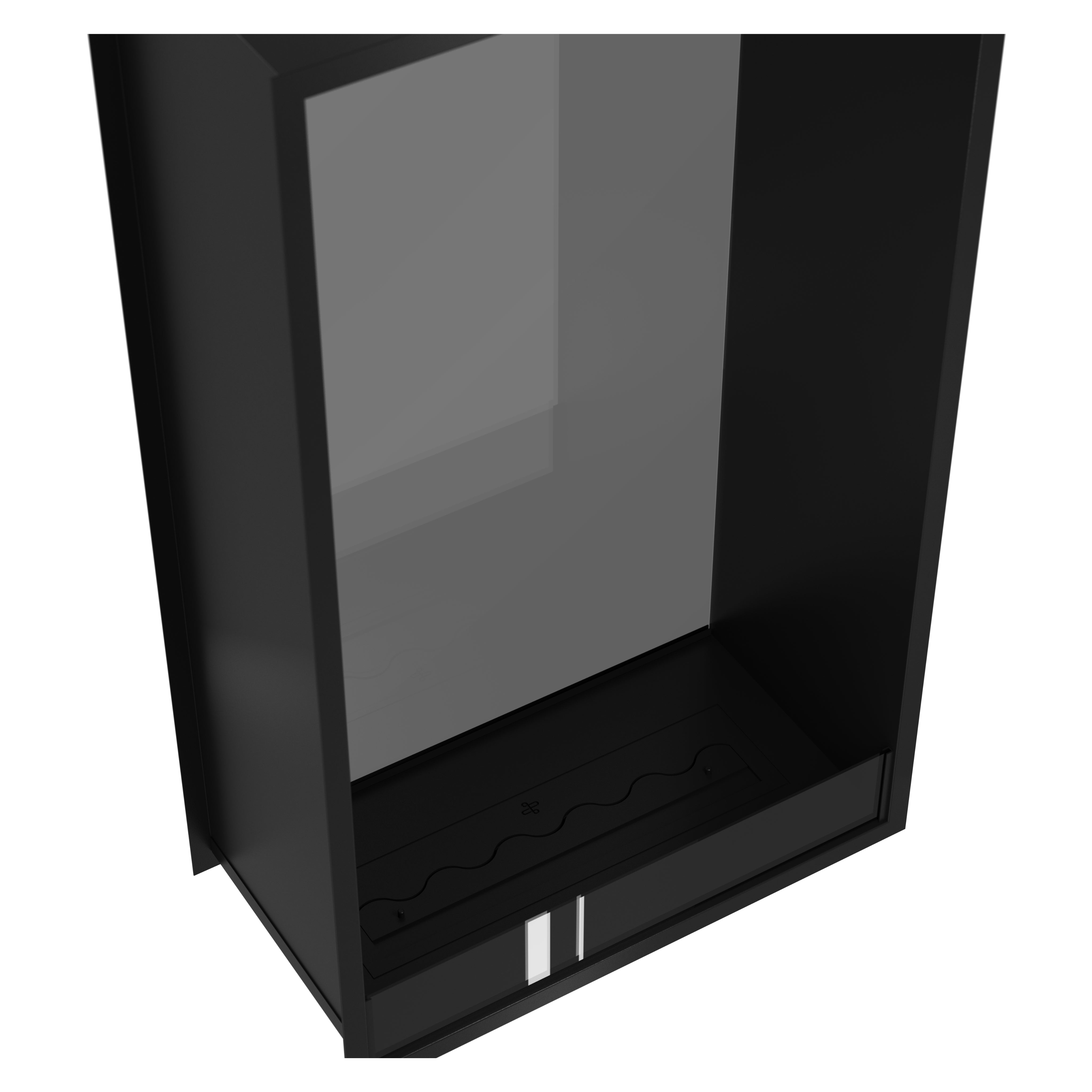 Fame Vertical Doorkijkhaard Enkel Volle Glas 80 x 200 cm
