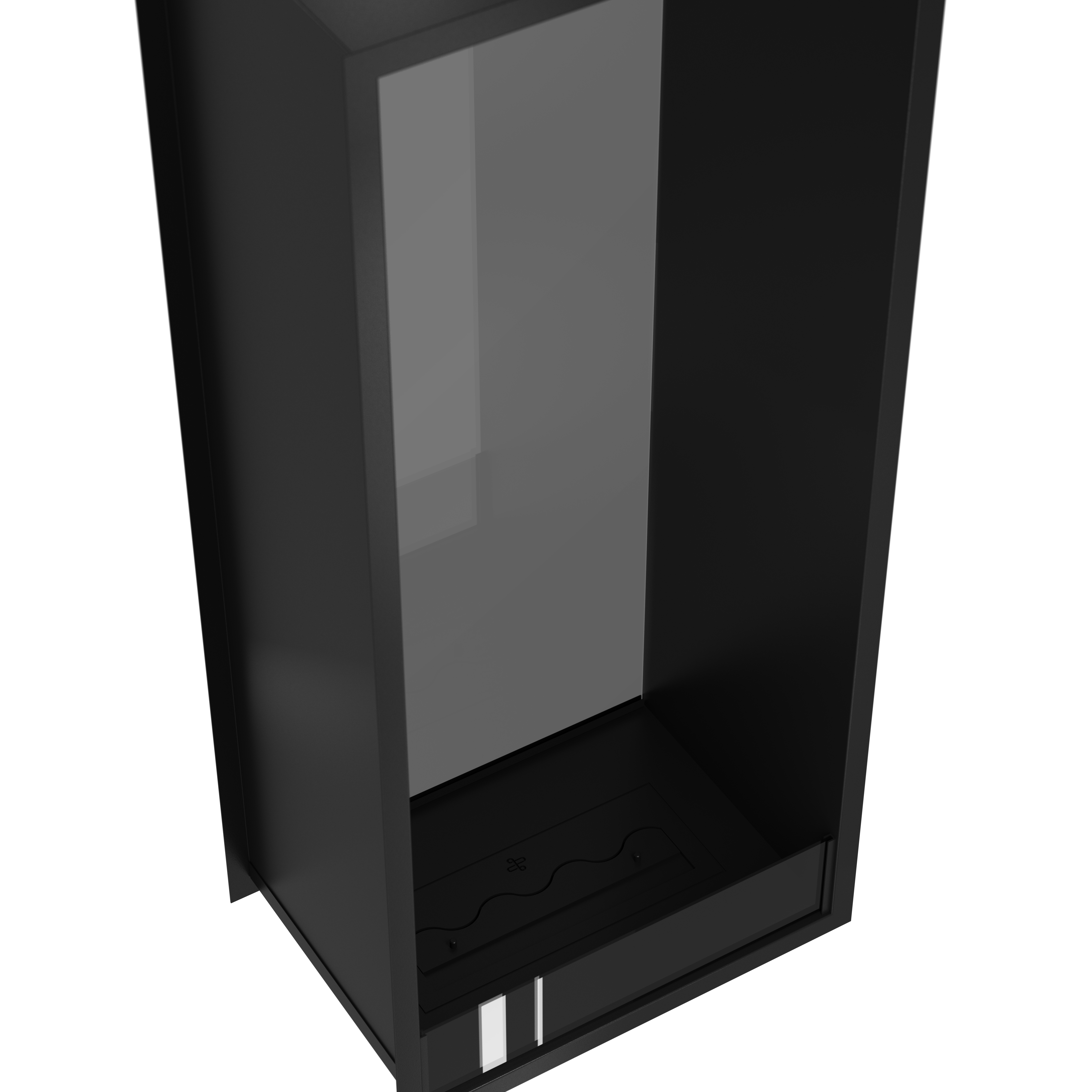 Fame Vertical Doorkijkhaard Enkel Volle Glas 60 x 100 cm