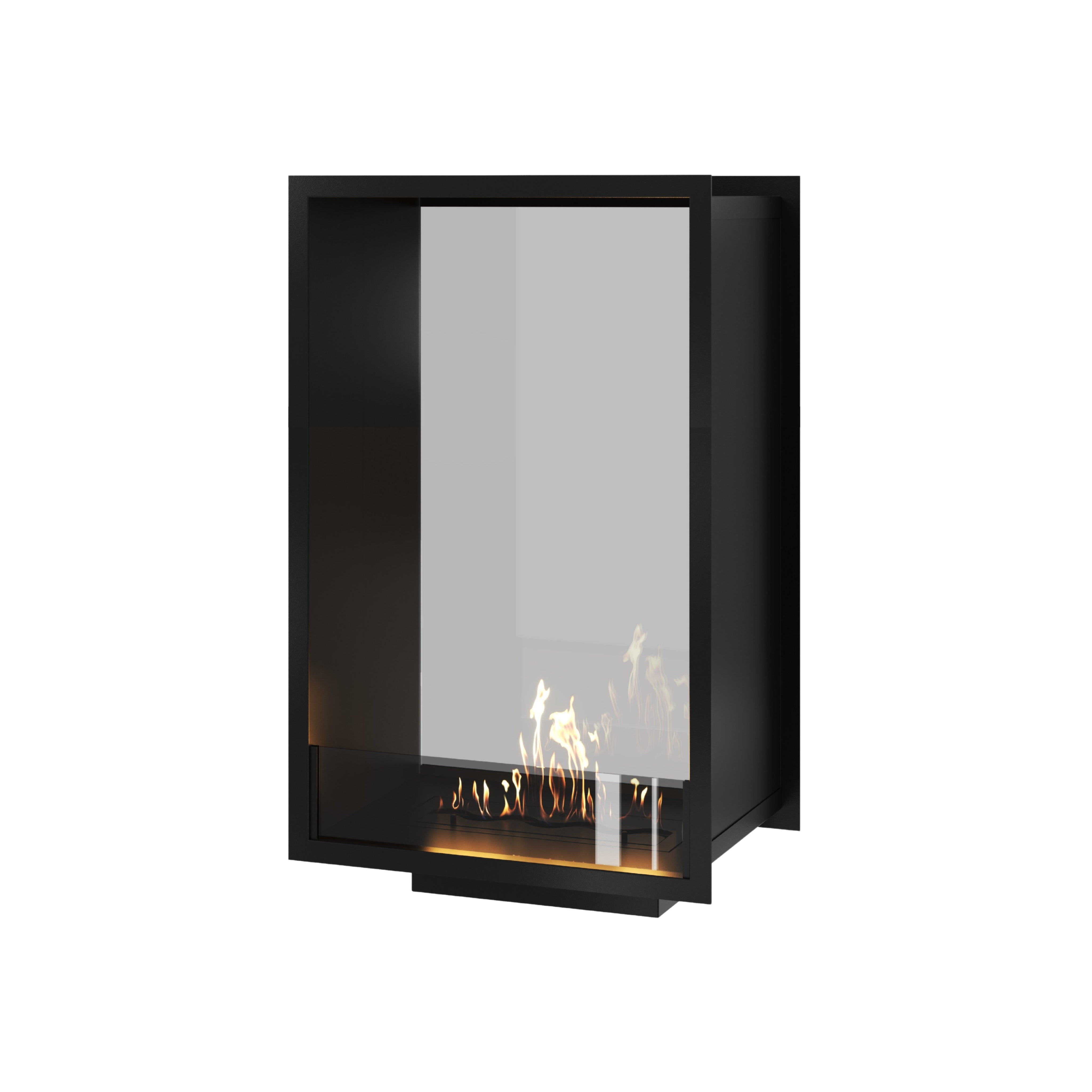 Fame Vertical Doorkijkhaard Enkel Volle Glas 60 x 100 cm