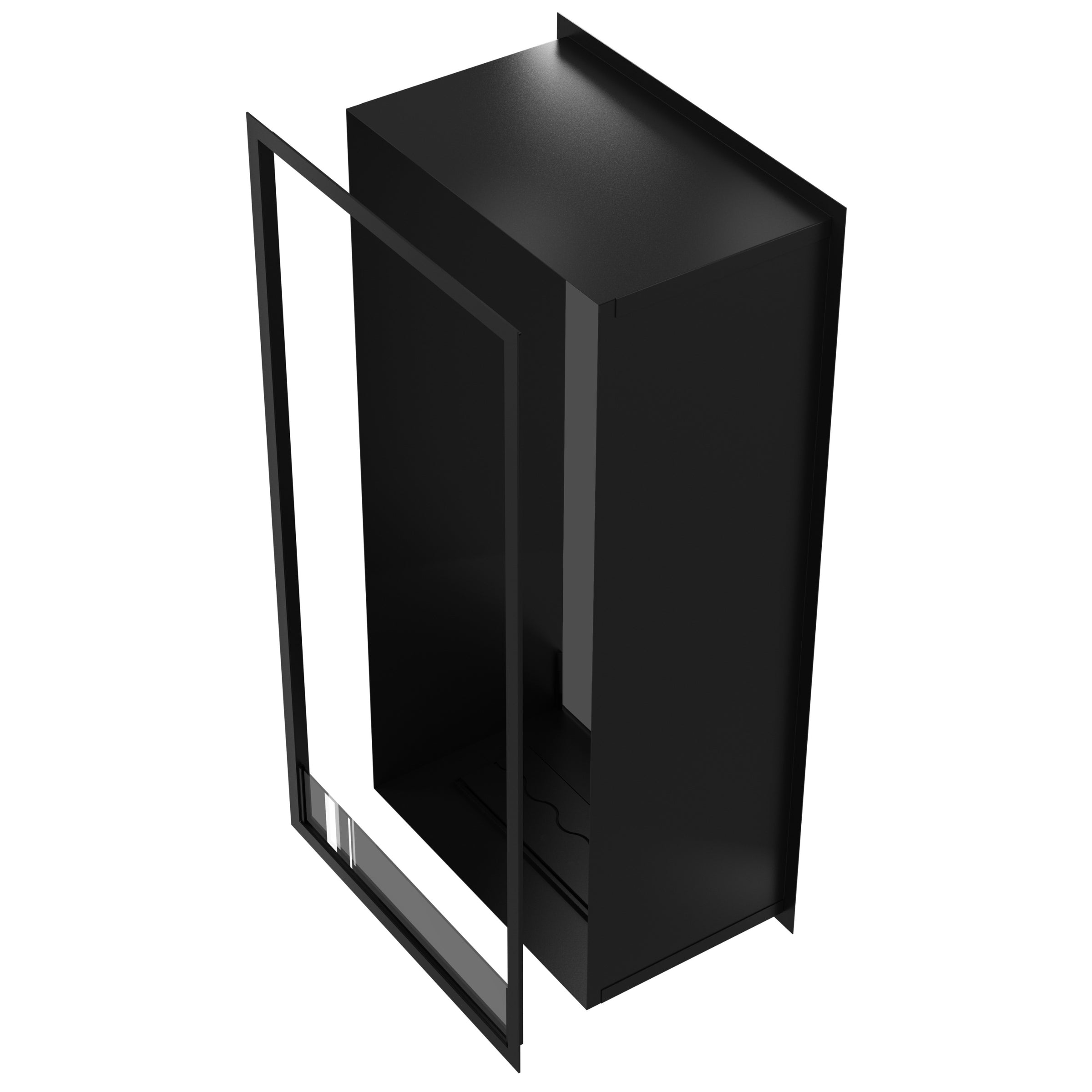 Fame Vertical Doorkijkhaard Enkel Volle Glas 60 x 100 cm