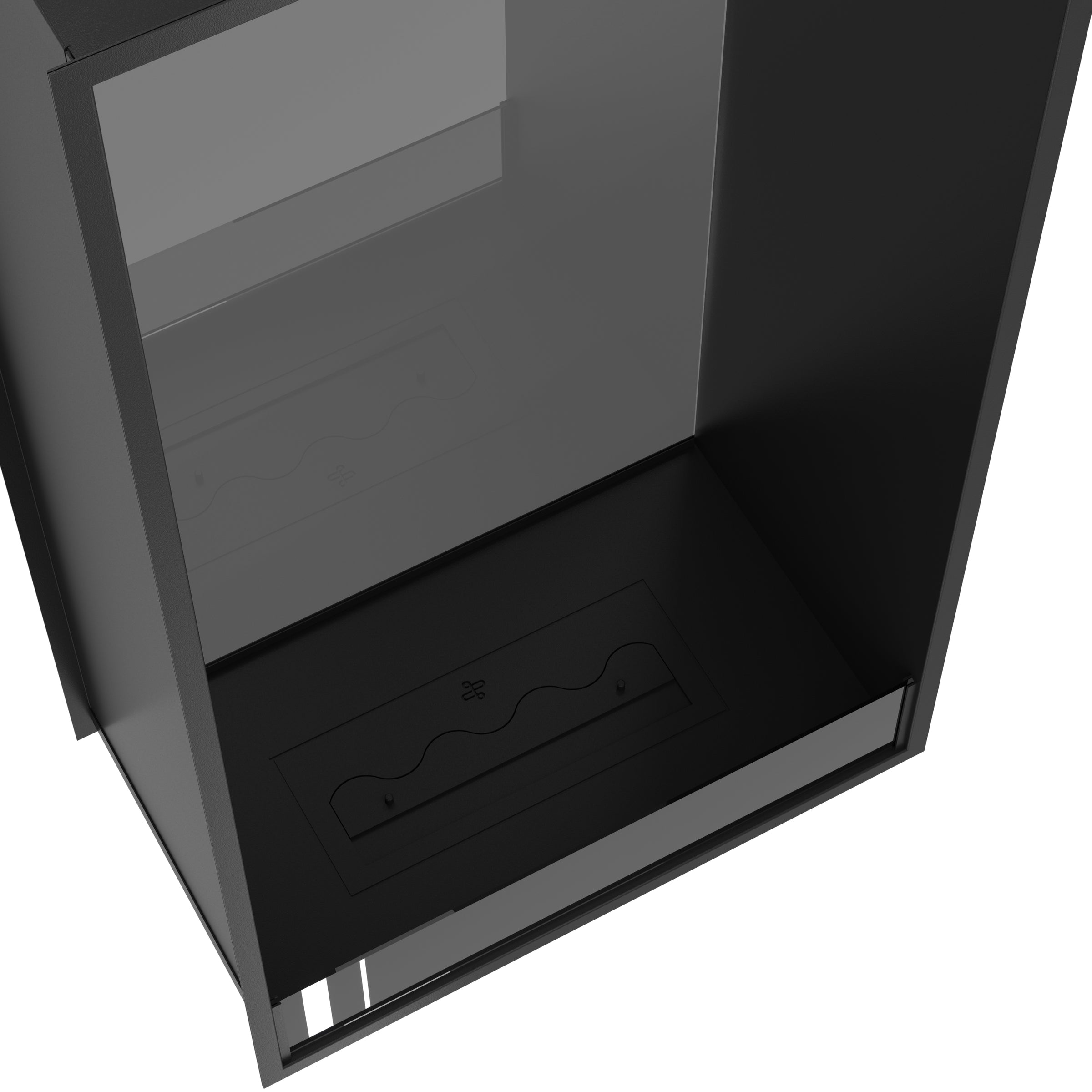 Fame Vertical Doorkijkhaard Enkel Volle Glas 70 x 100 cm