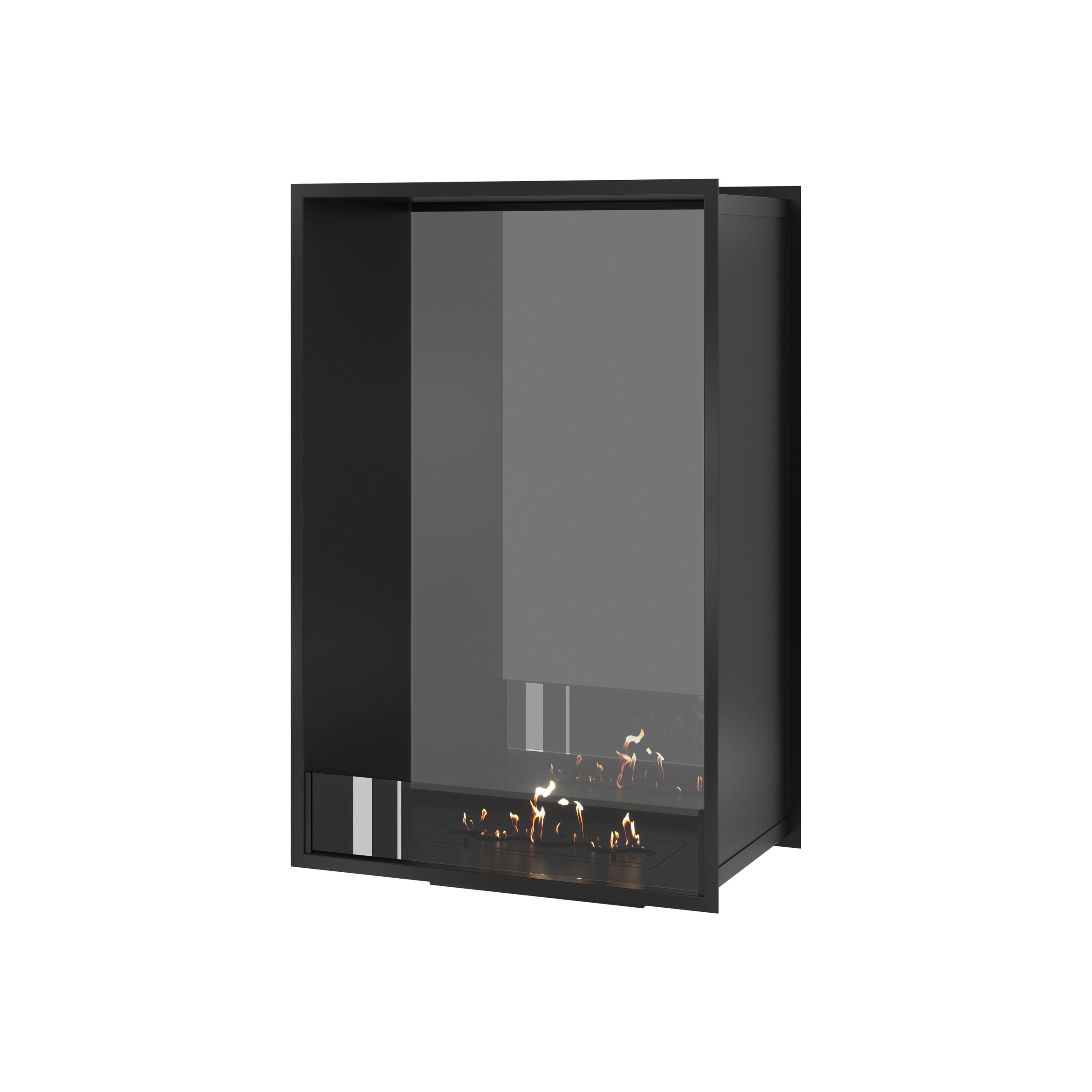 Fame Vertical Doorkijkhaard Enkel Volle Glas 70 x 100 cm