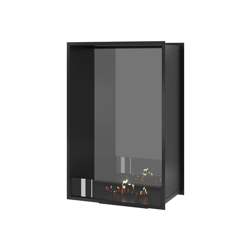 Fame Vertical Doorkijkhaard Enkel Volle Glas 70 x 100 cm