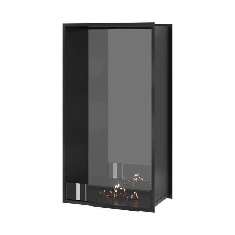 Fame Vertical Doorkijkhaard Enkel Volle Glas 70 x 160 cm