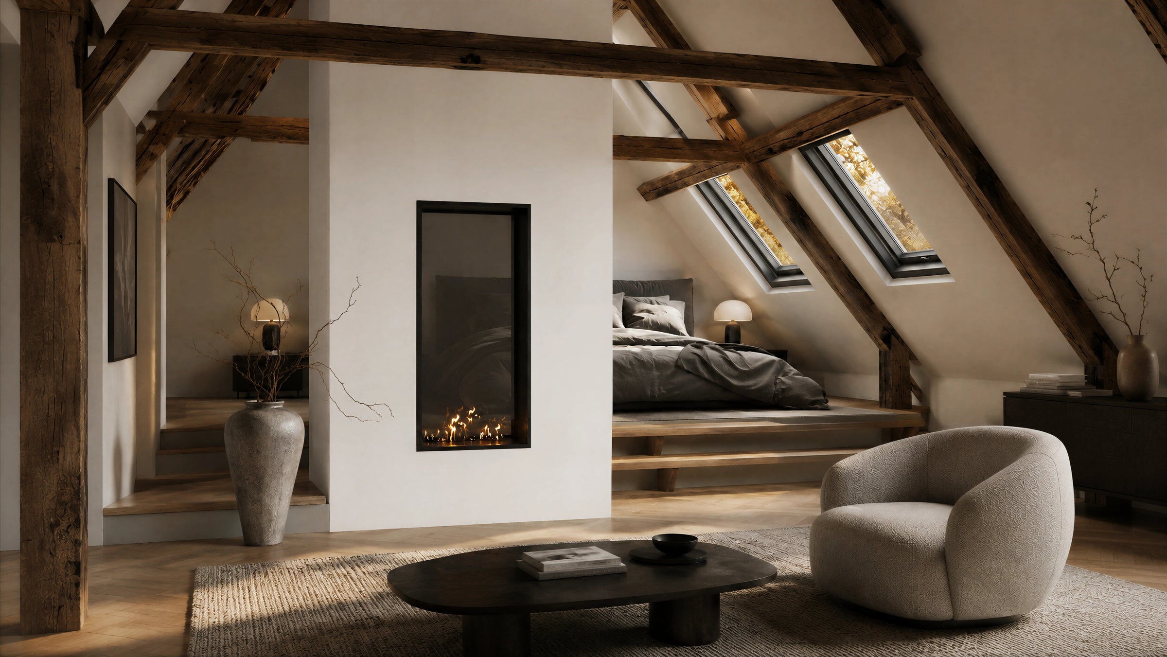Fame Vertical Doorkijkhaard Enkel Volle Glas 70 x 180 cm