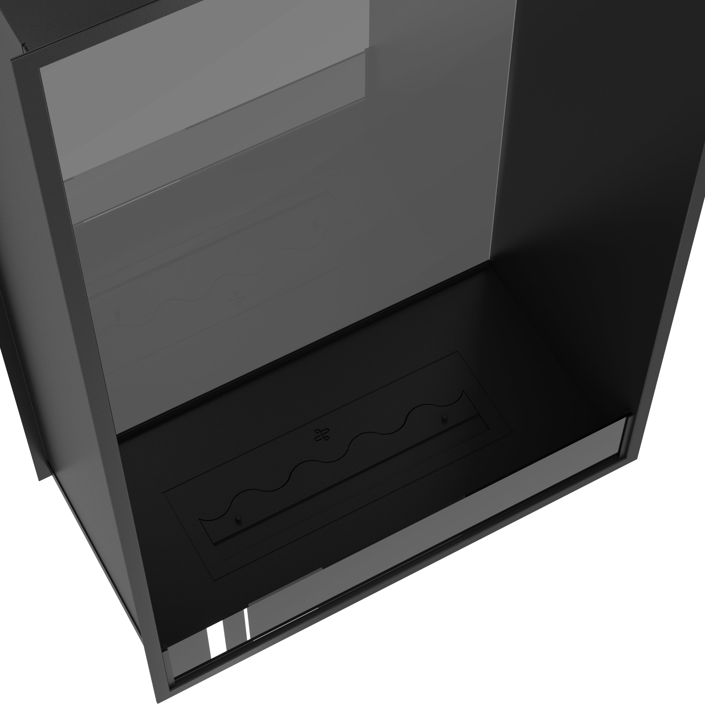 Fame Vertical Doorkijkhaard Enkel Volle Glas 80 x 100 cm