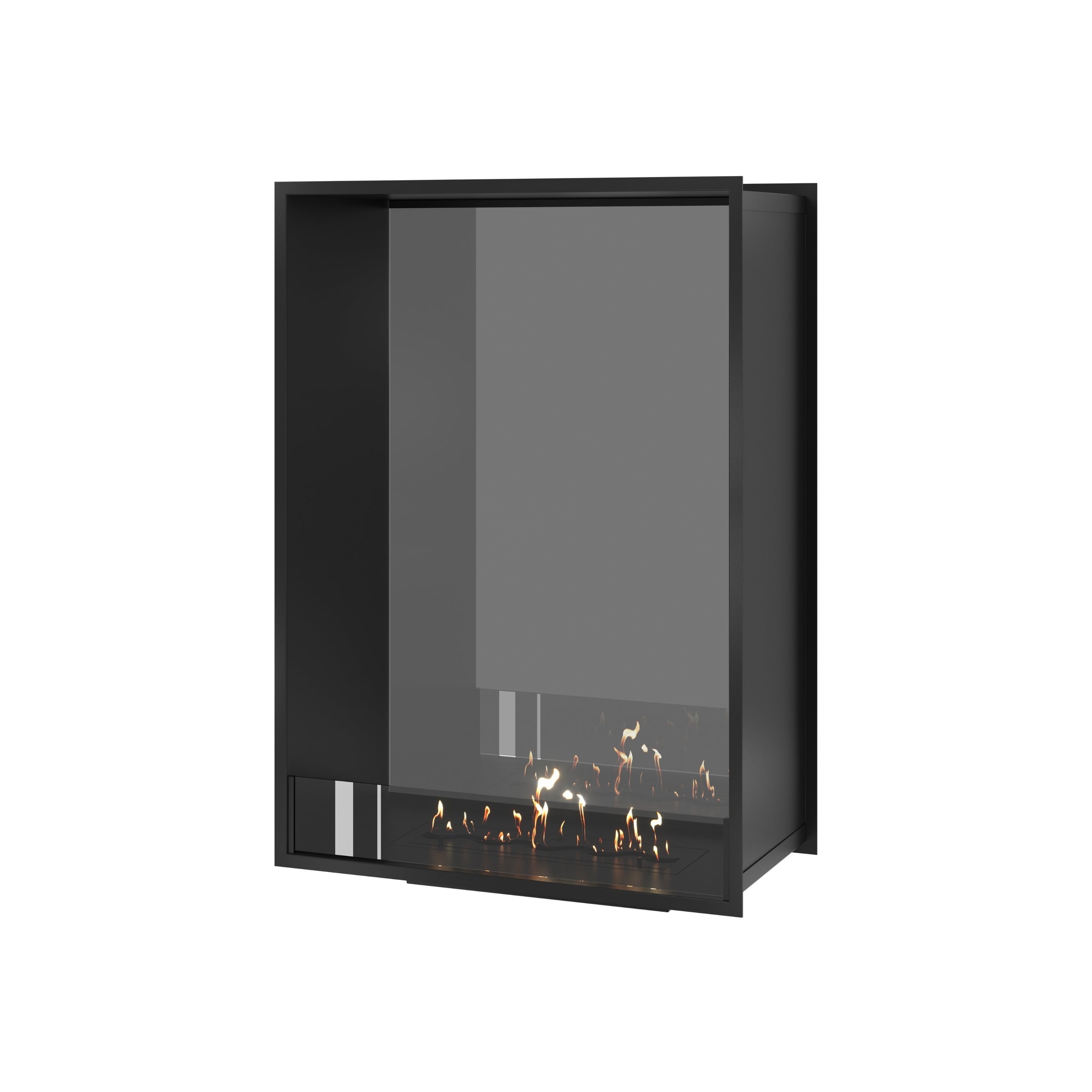 Fame Vertical Doorkijkhaard Enkel Volle Glas 80 x 100 cm