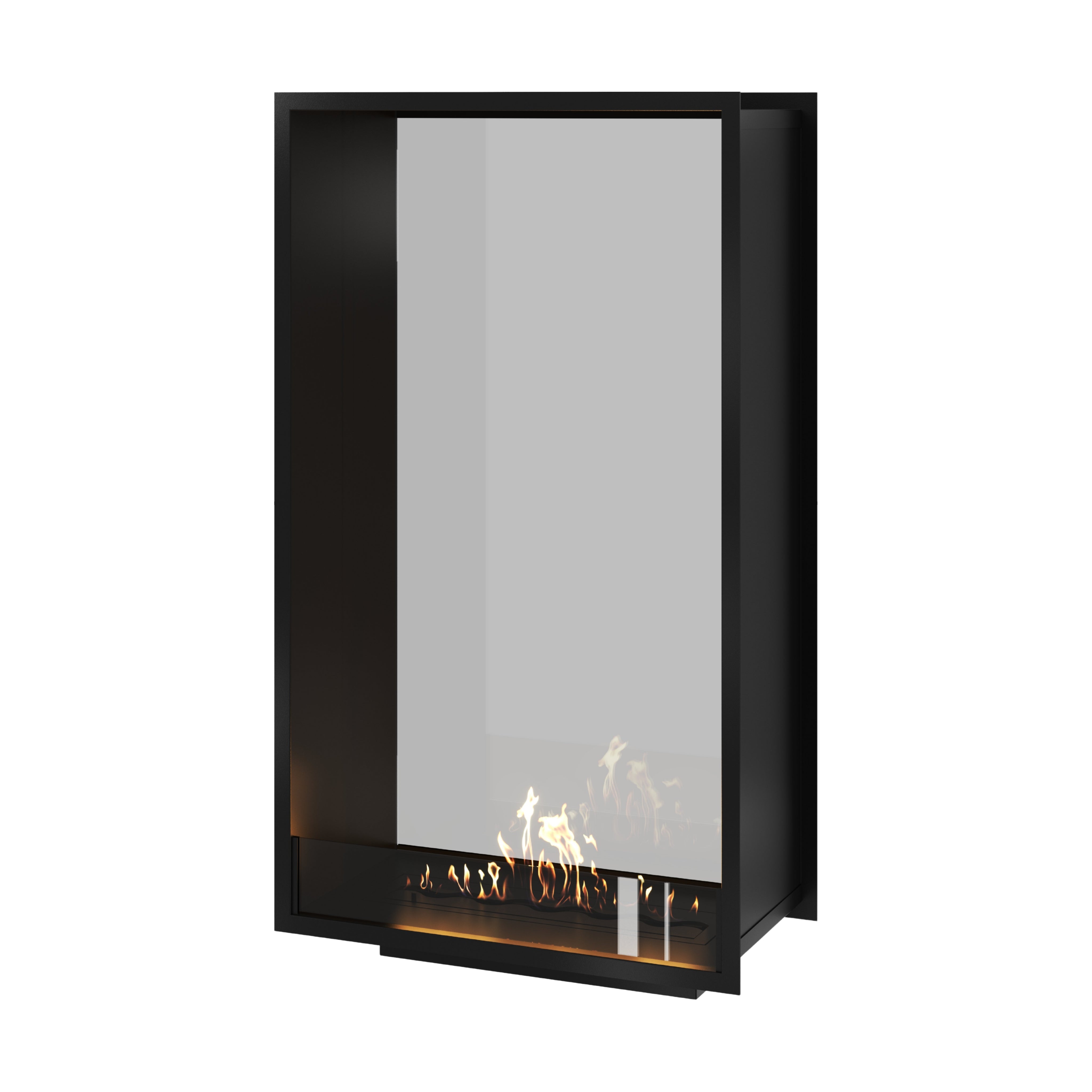 Fame Vertical Doorkijkhaard Enkel Volle Glas 80 x 160 cm