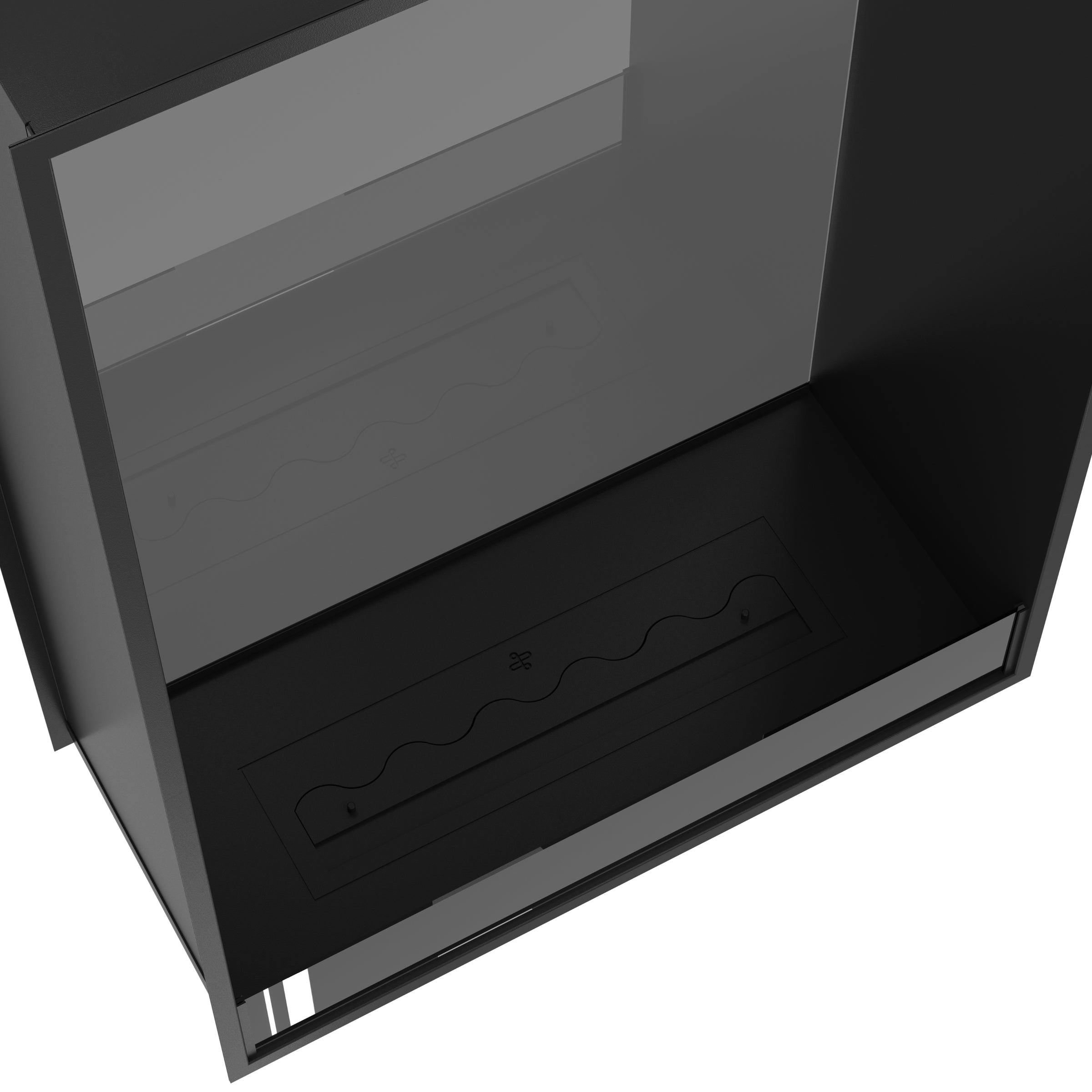 Fame Vertical Doorkijkhaard Enkel Volle Glas 90 x 100 cm