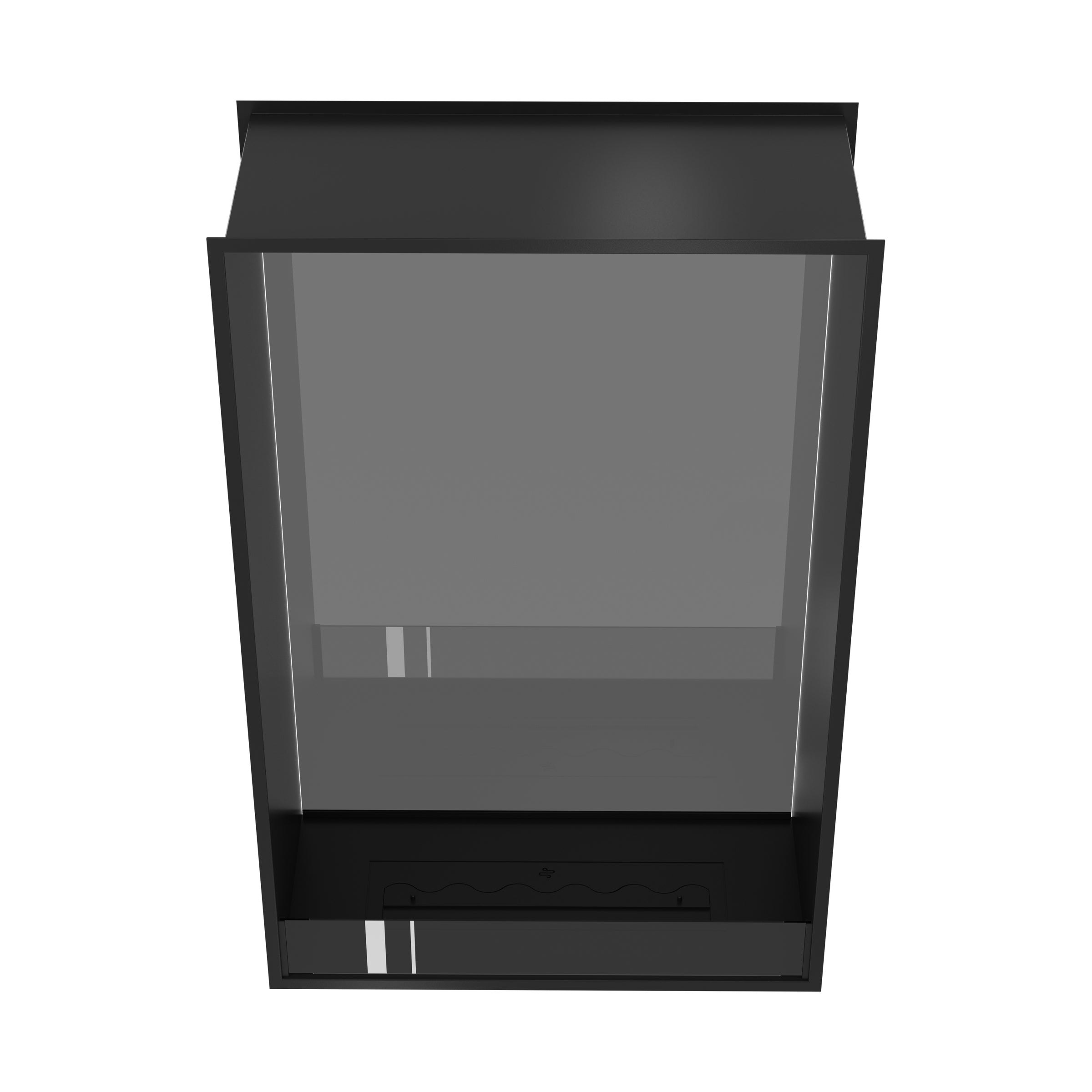 Fame Vertical Doorkijkhaard Enkel Volle Glas 90 x 100 cm