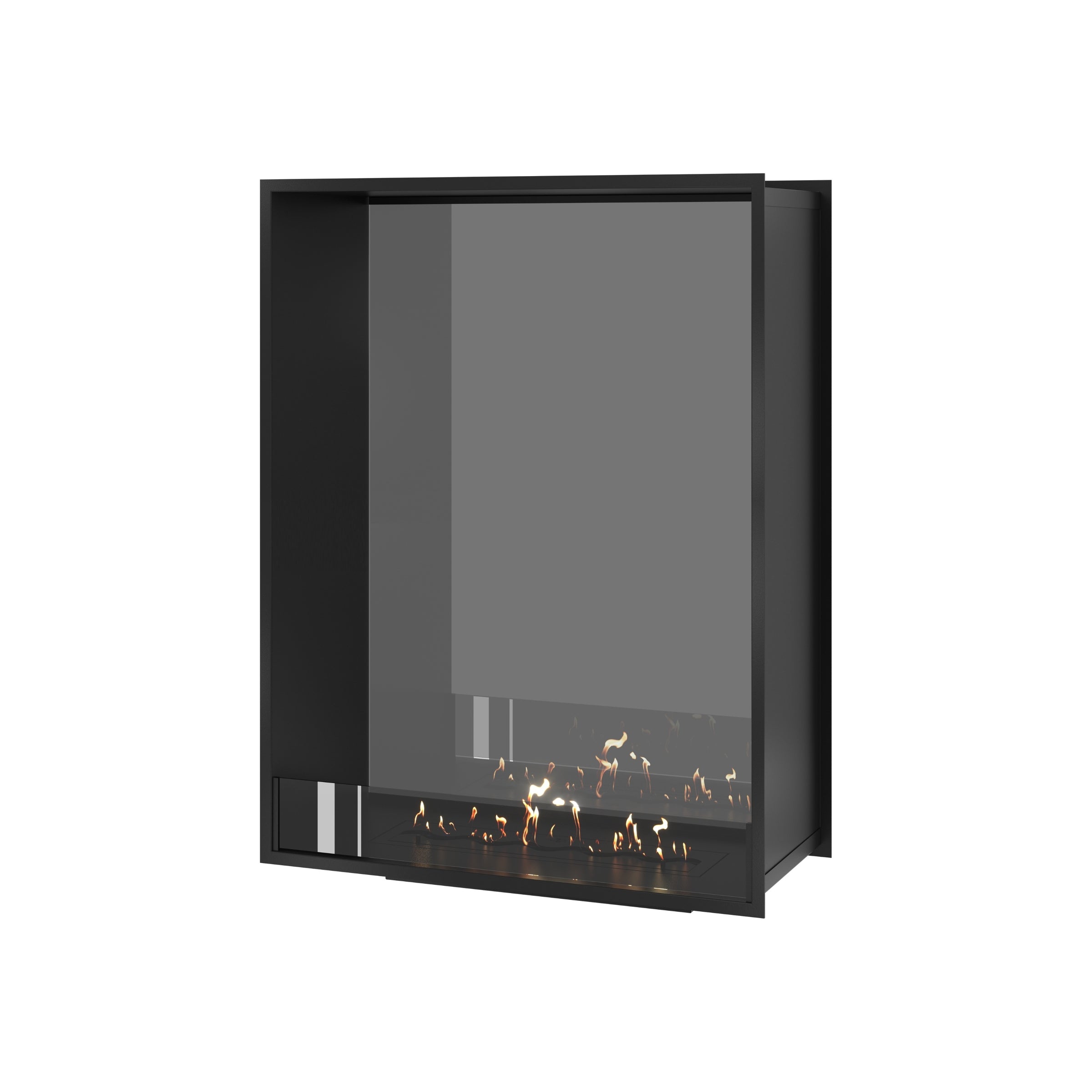 Fame Vertical Doorkijkhaard Enkel Volle Glas 90 x 100 cm