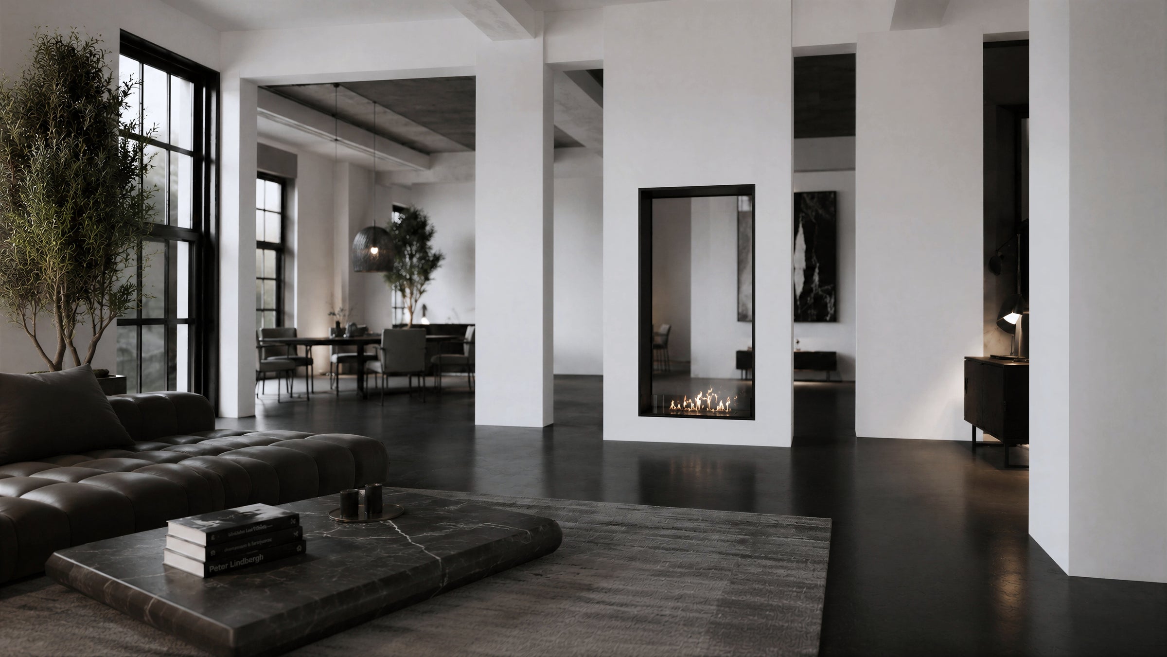 Fame Vertical Doorkijkhaard Enkel Volle Glas 90 x 120 cm