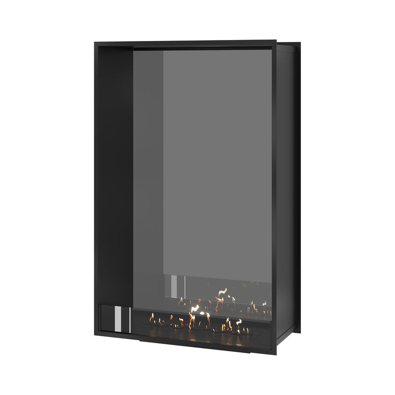Fame Vertical Doorkijkhaard Enkel Volle Glas 90 x 140 cm