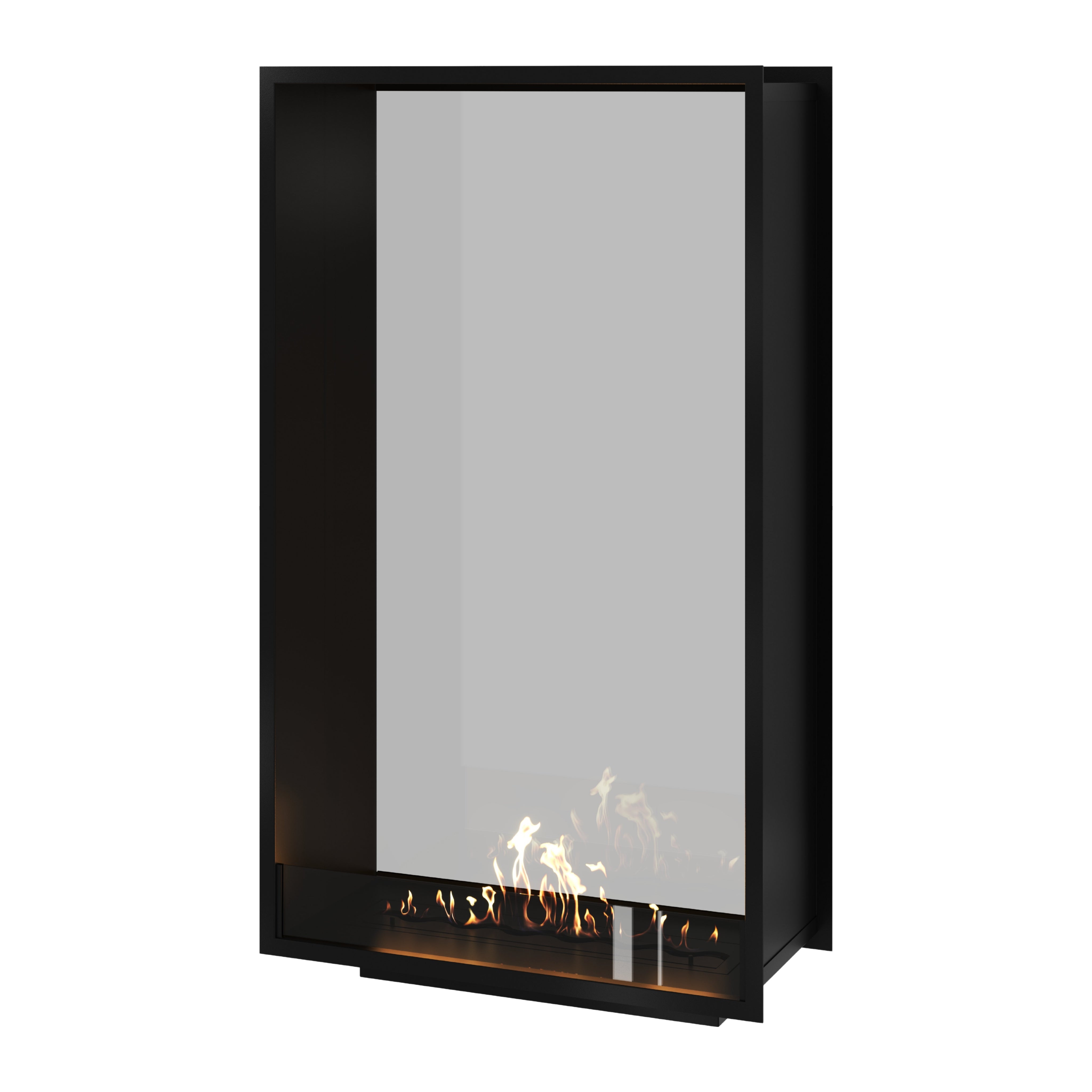 Fame Vertical Doorkijkhaard Enkel Volle Glas 90 x 180 cm