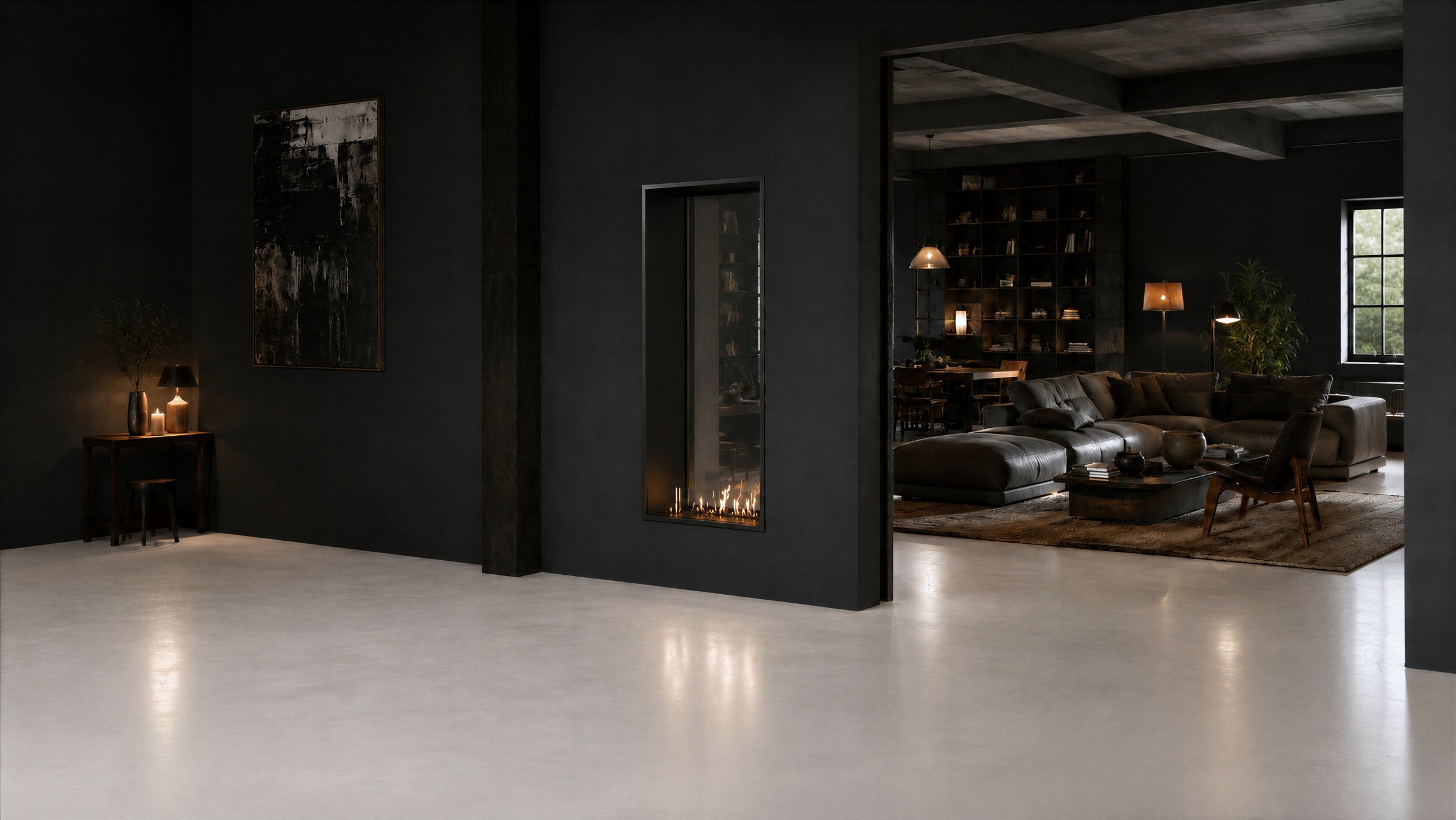 Fame Vertical Doorkijkhaard Enkel Volle Glas 90 x 200 cm