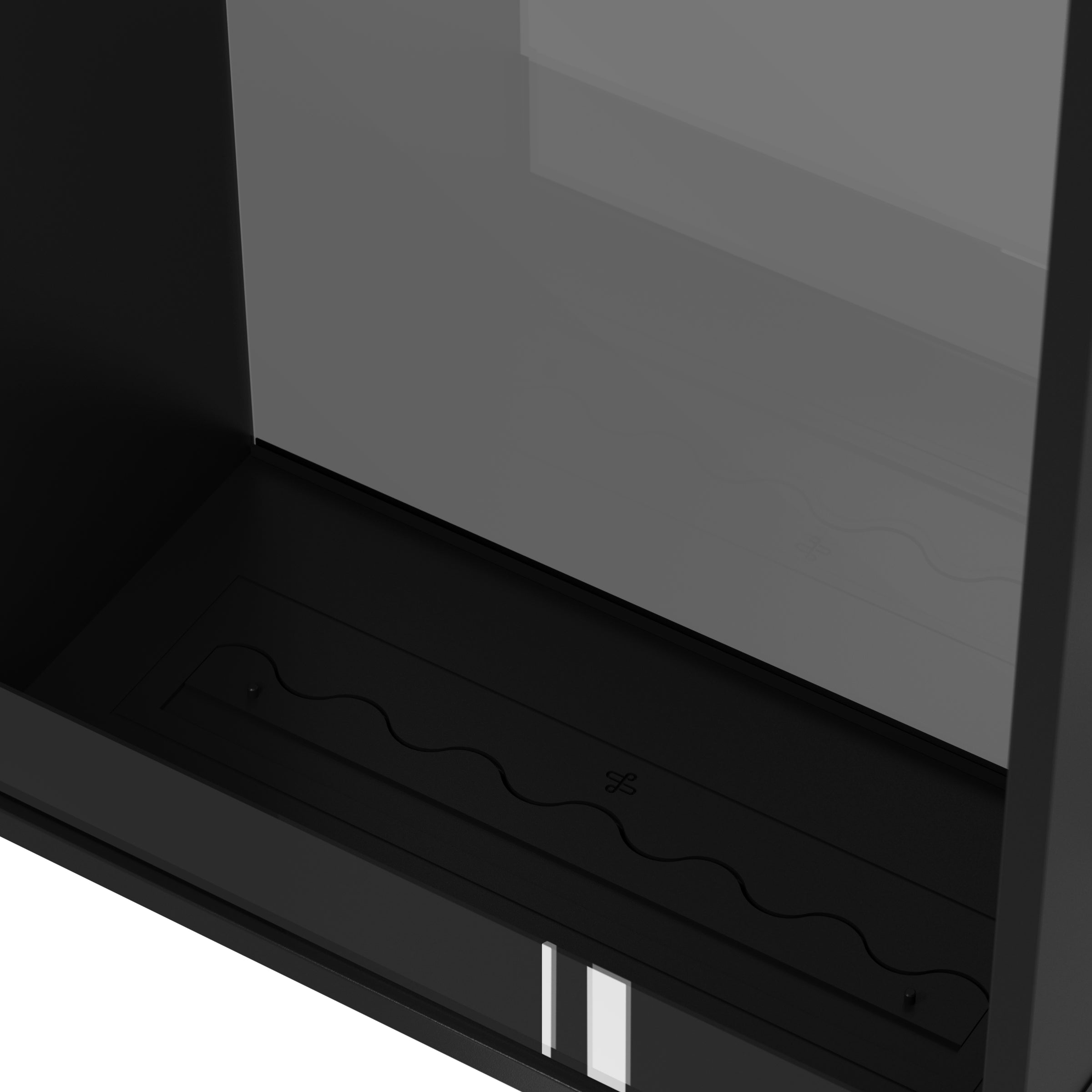 Fame Vertical Doorkijkhaard Enkel Volle Glas 90 x 100 cm