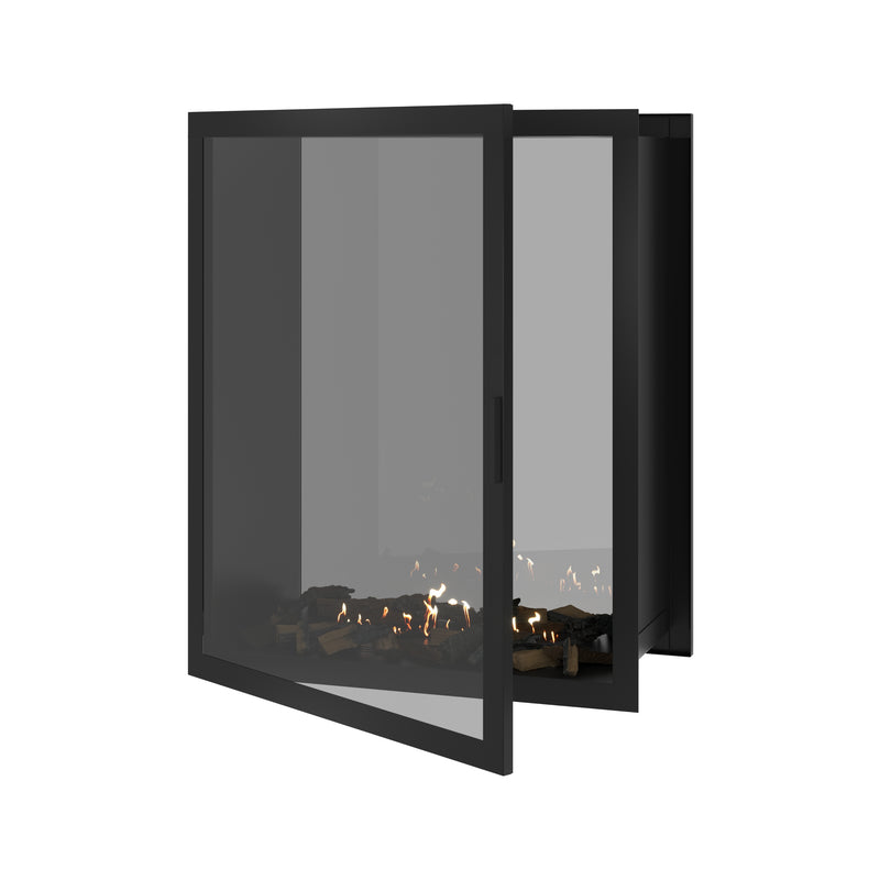 Fame Vertical Doorkijkhaard Met Volle Glas 100 x 100 cm