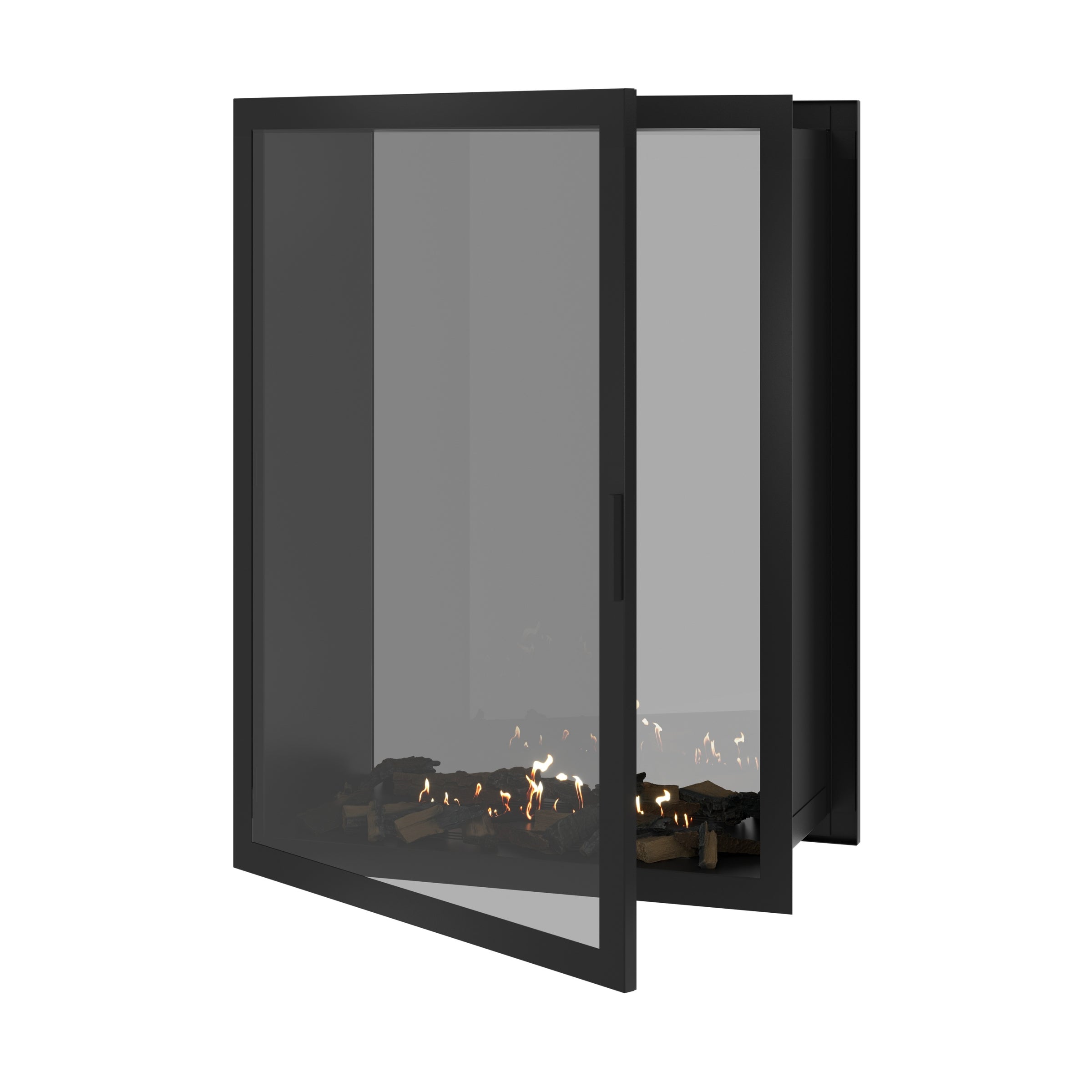 Fame Vertical Doorkijkhaard Met Volle Glas 100 x 120 cm