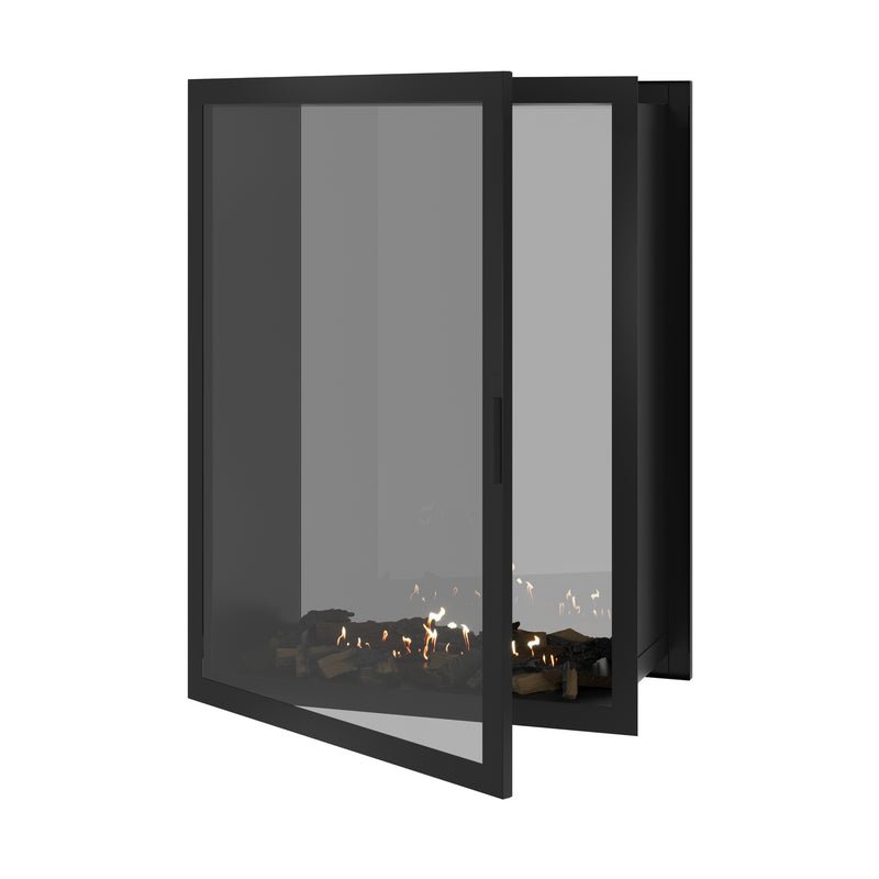 Fame Vertical Doorkijkhaard Met Volle Glas 100 x 120 cm