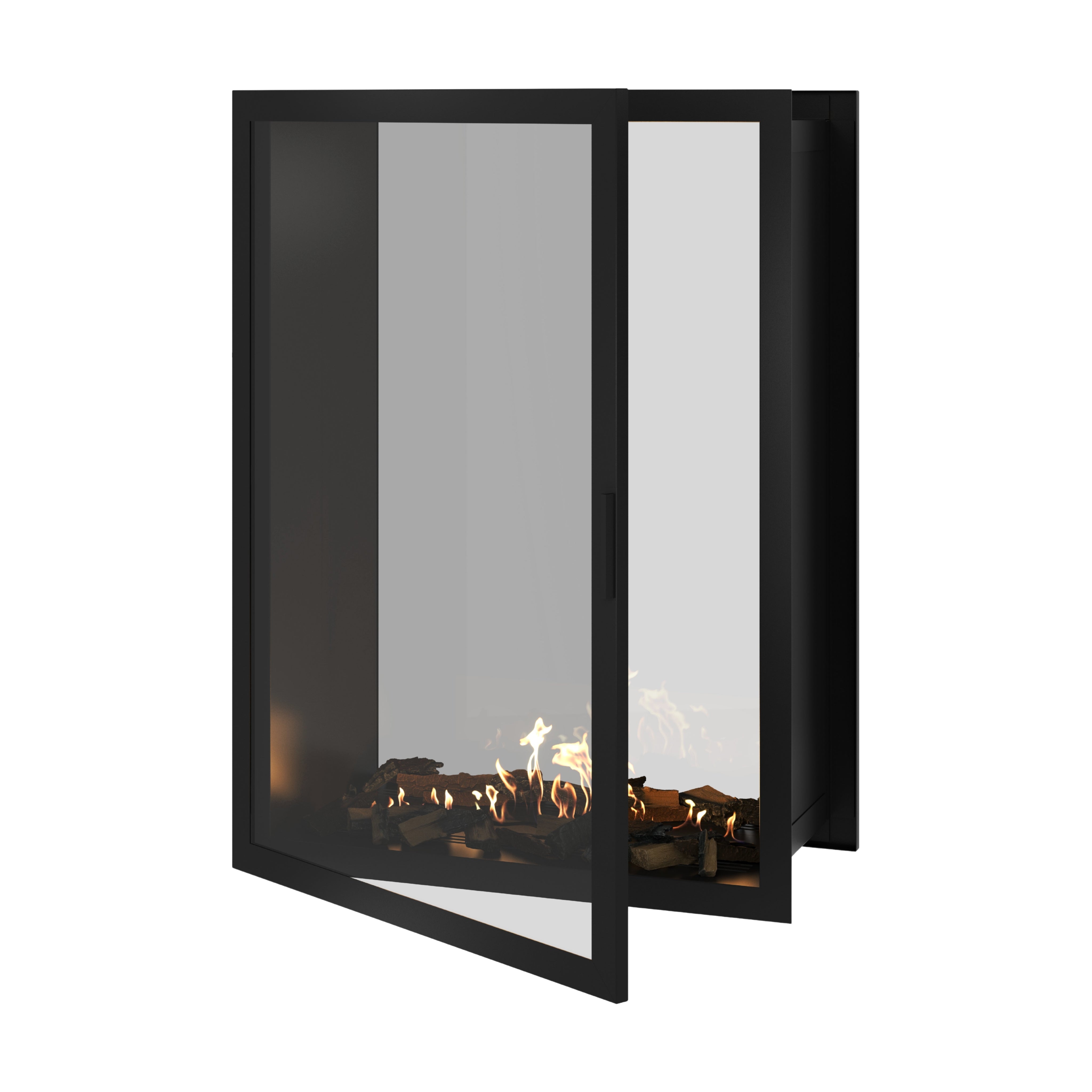 Fame Vertical Doorkijkhaard Met Volle Glas 100 x 120 cm