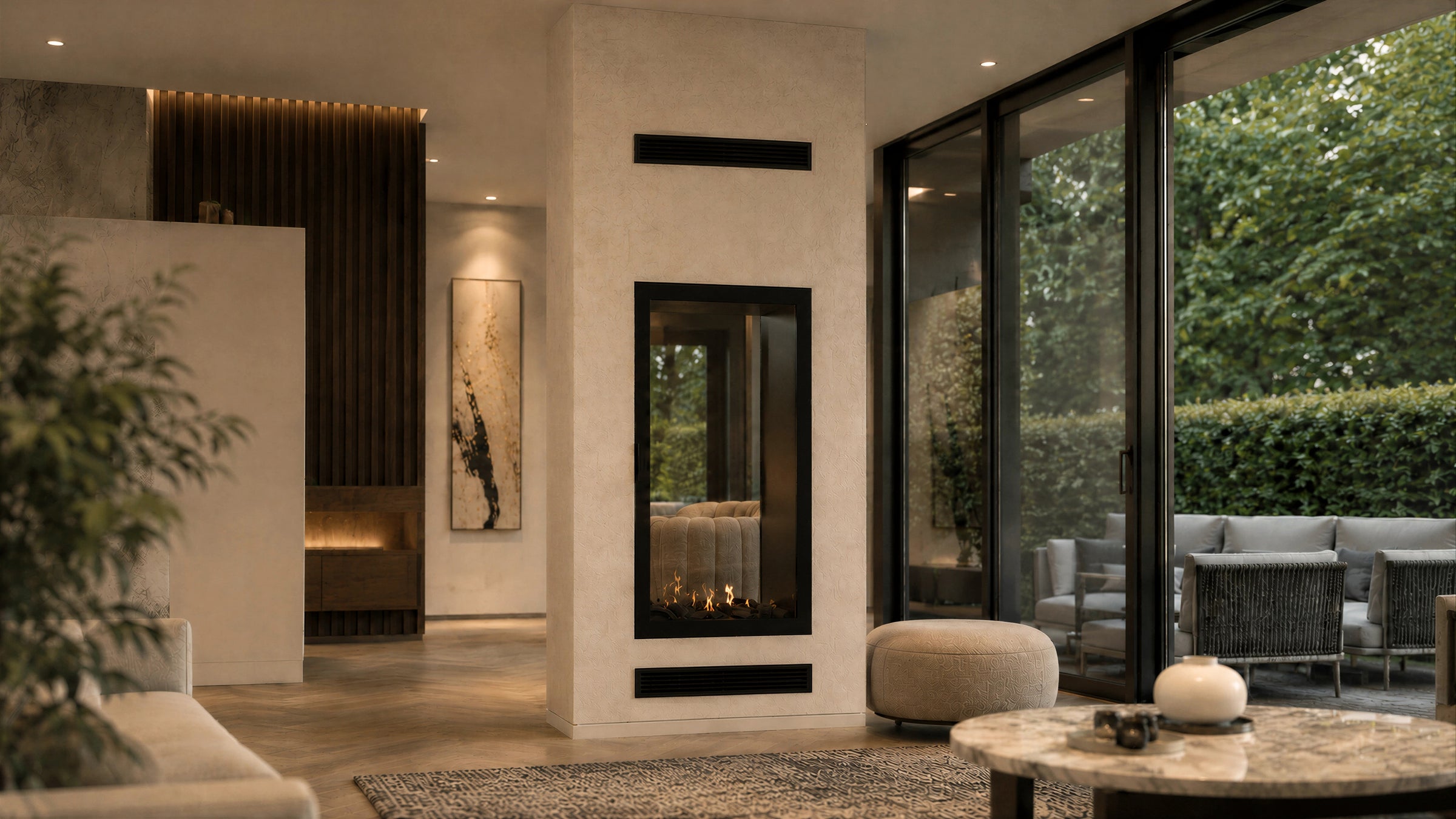 Fame Vertical Doorkijkhaard Met Volle Glas 100 x 140 cm