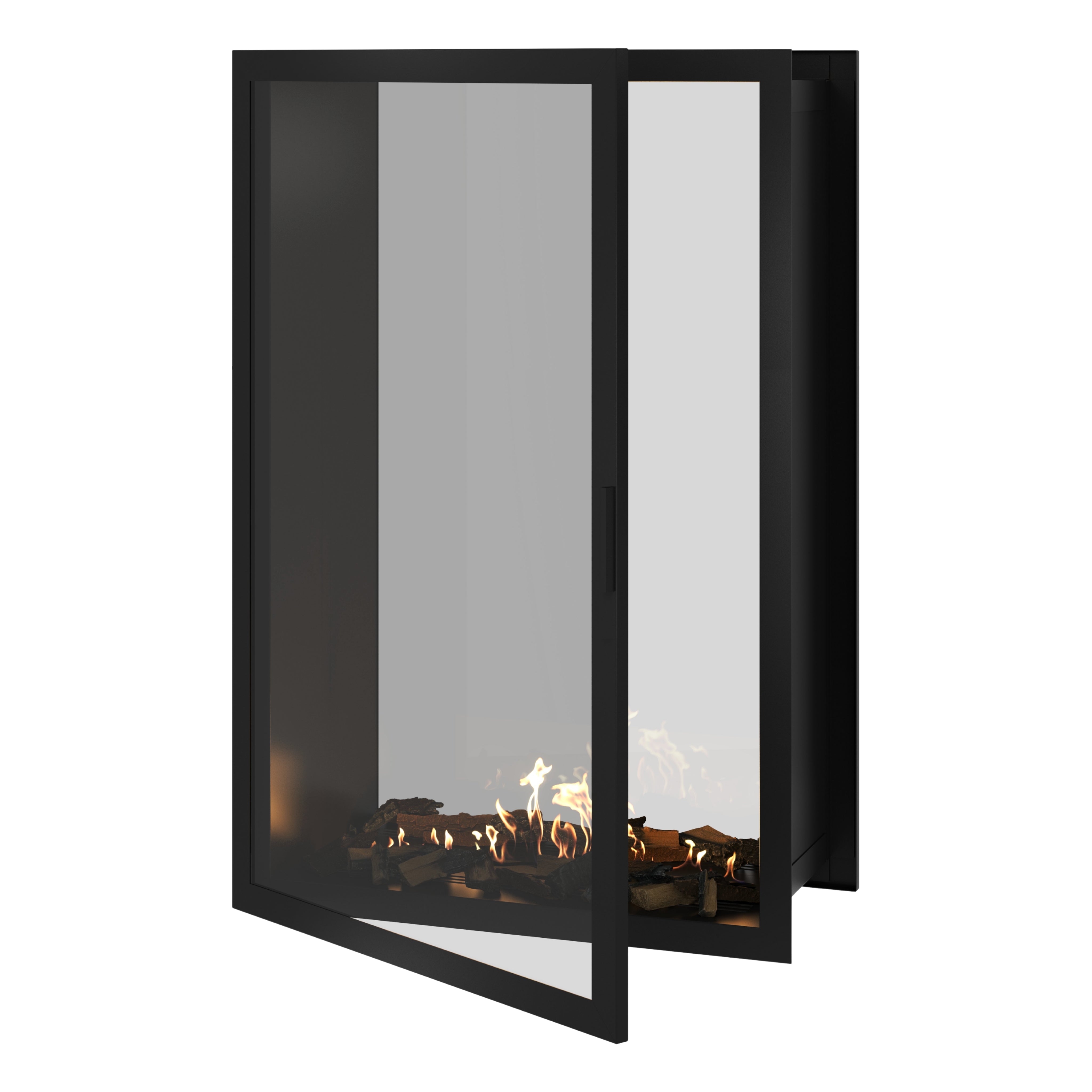 Fame Vertical Doorkijkhaard Met Volle Glas 100 x 160 cm